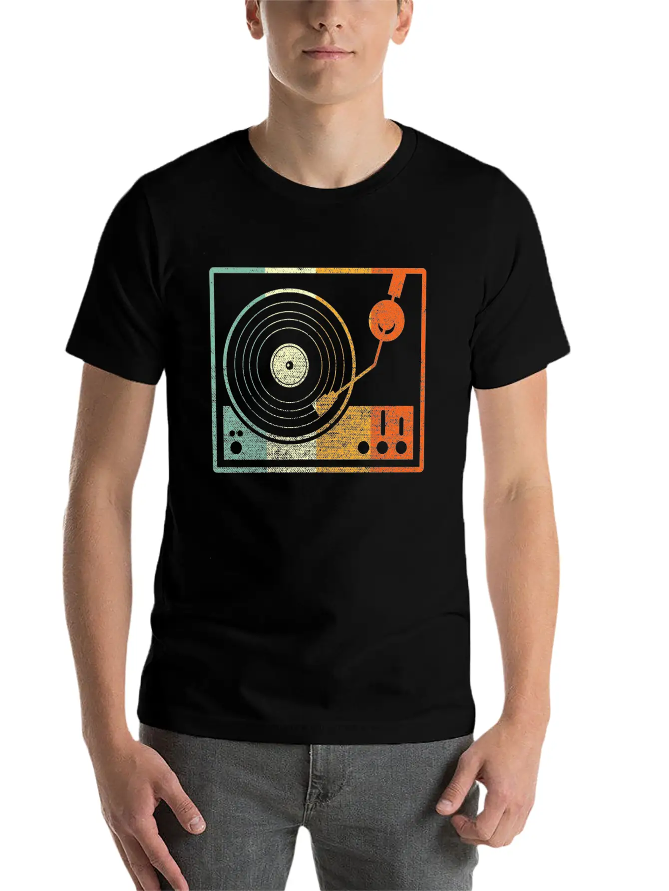 Vinyl Retro Basic Graphic T-Shirt – Daily Comfort In Soft Cotton