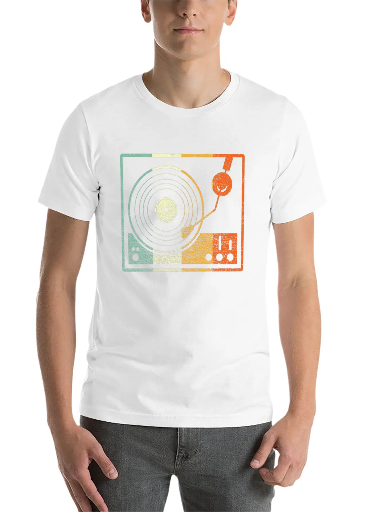 Vinyl Retro Basic Graphic T-Shirt – Daily Comfort In Soft Cotton