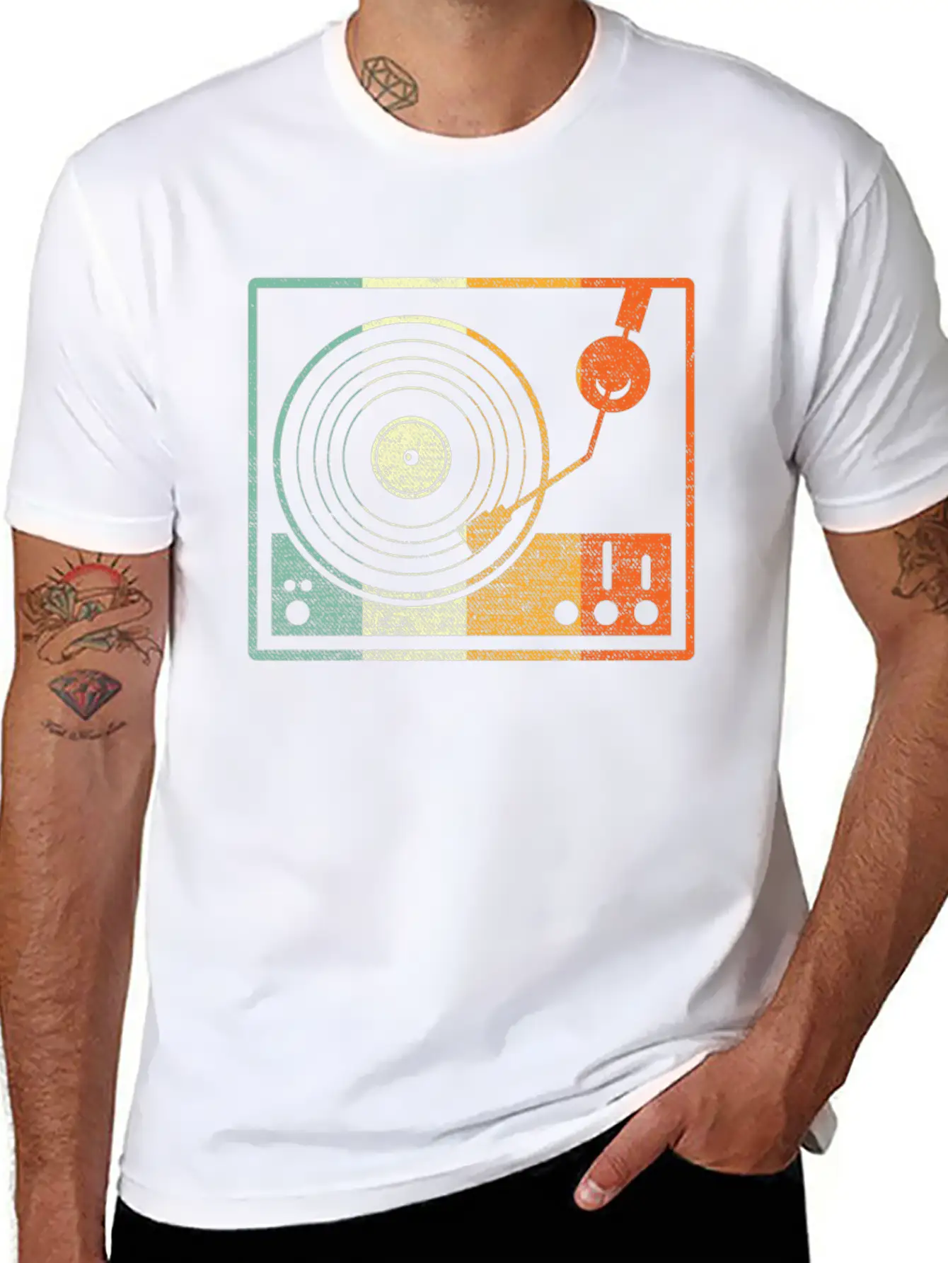 Vinyl Retro Basic Graphic T-Shirt – Daily Comfort In Soft Cotton