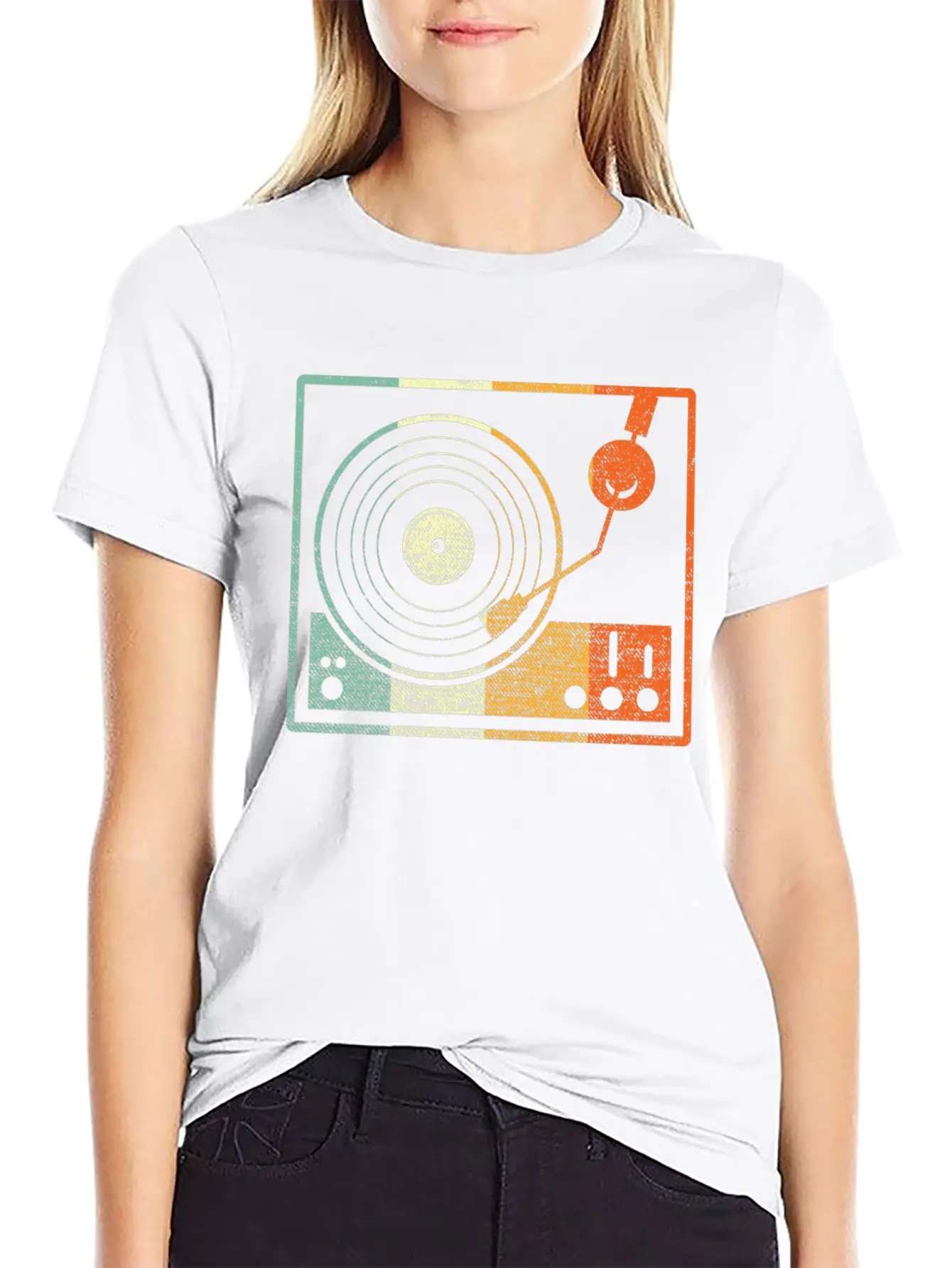 Vinyl Retro Basic Graphic T-Shirt – Daily Comfort In Soft Cotton