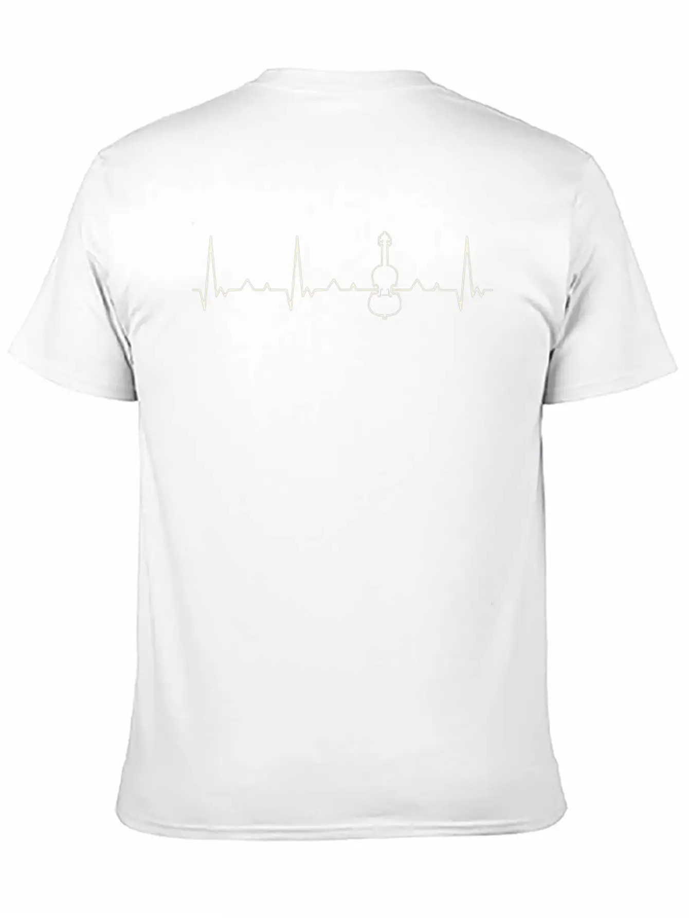 Violin. Heart. Love. EKG. Pulse. Beat. Lightweight Cotton T-Shirt – Daily Comfort Graphic Shirt