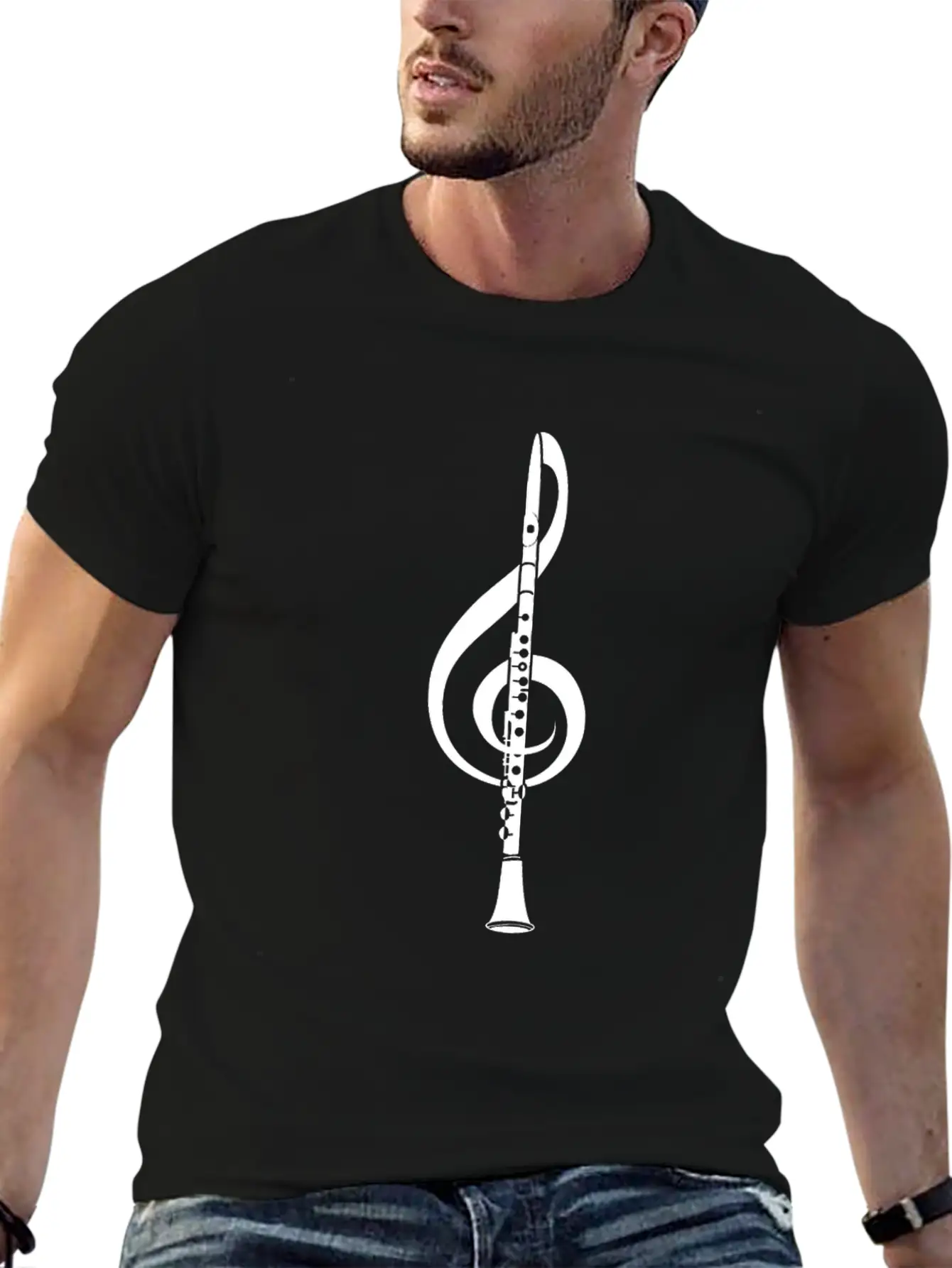 Violin Key Flutist And Musician Gift Basic Graphic T-Shirt – Daily Comfort In Soft Cotton
