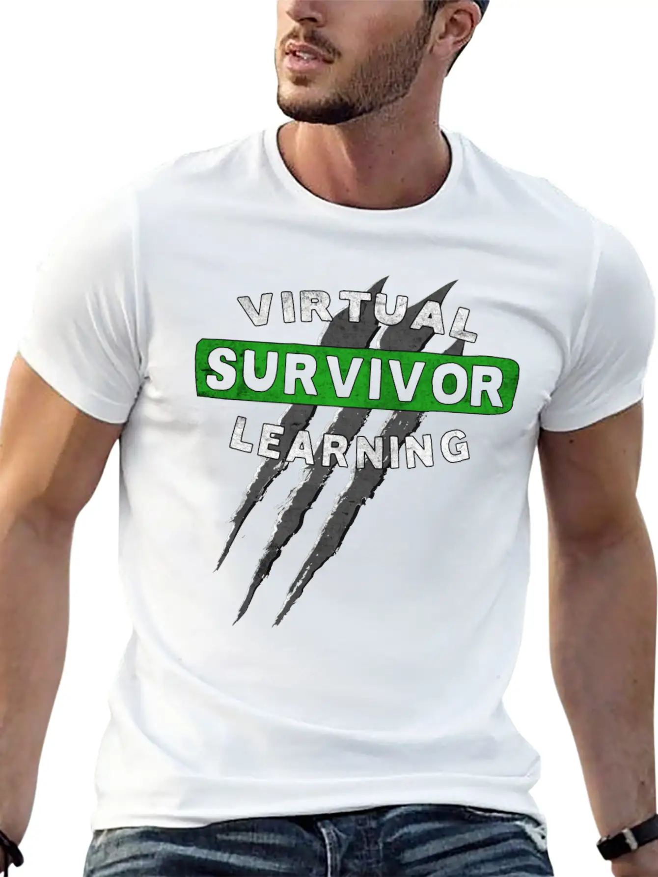 Virtual Learning Survivor, Back To School Essential Cotton Tee For Daily Outfits – Unisex Style