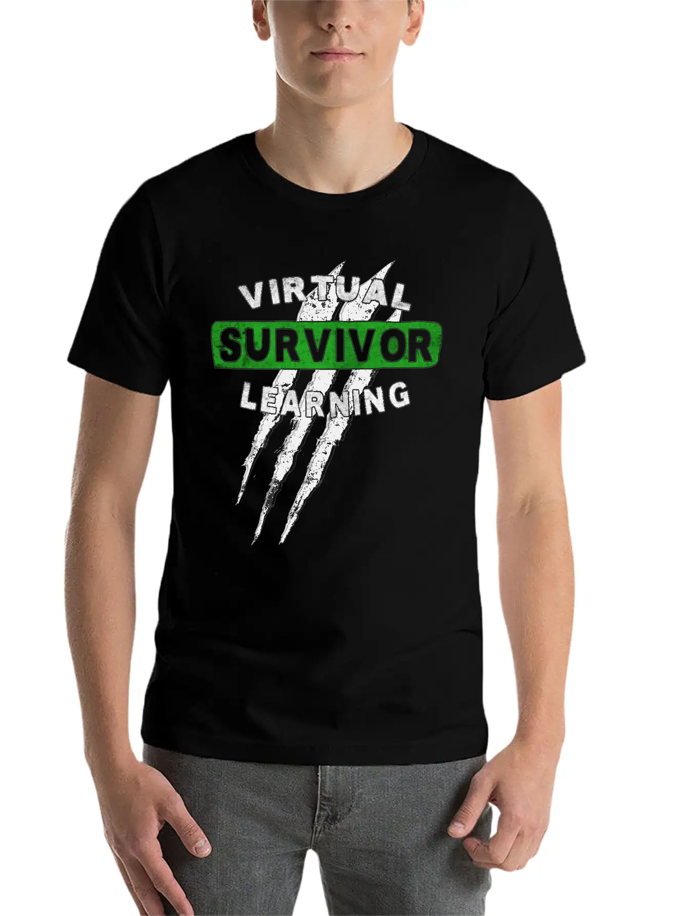 Virtual Learning Survivor, Back To School Essential Cotton Tee For Daily Outfits – Unisex Style