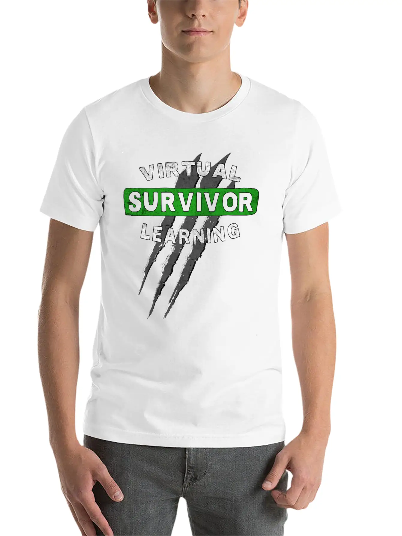 Virtual Learning Survivor, Back To School Essential Cotton Tee For Daily Outfits – Unisex Style