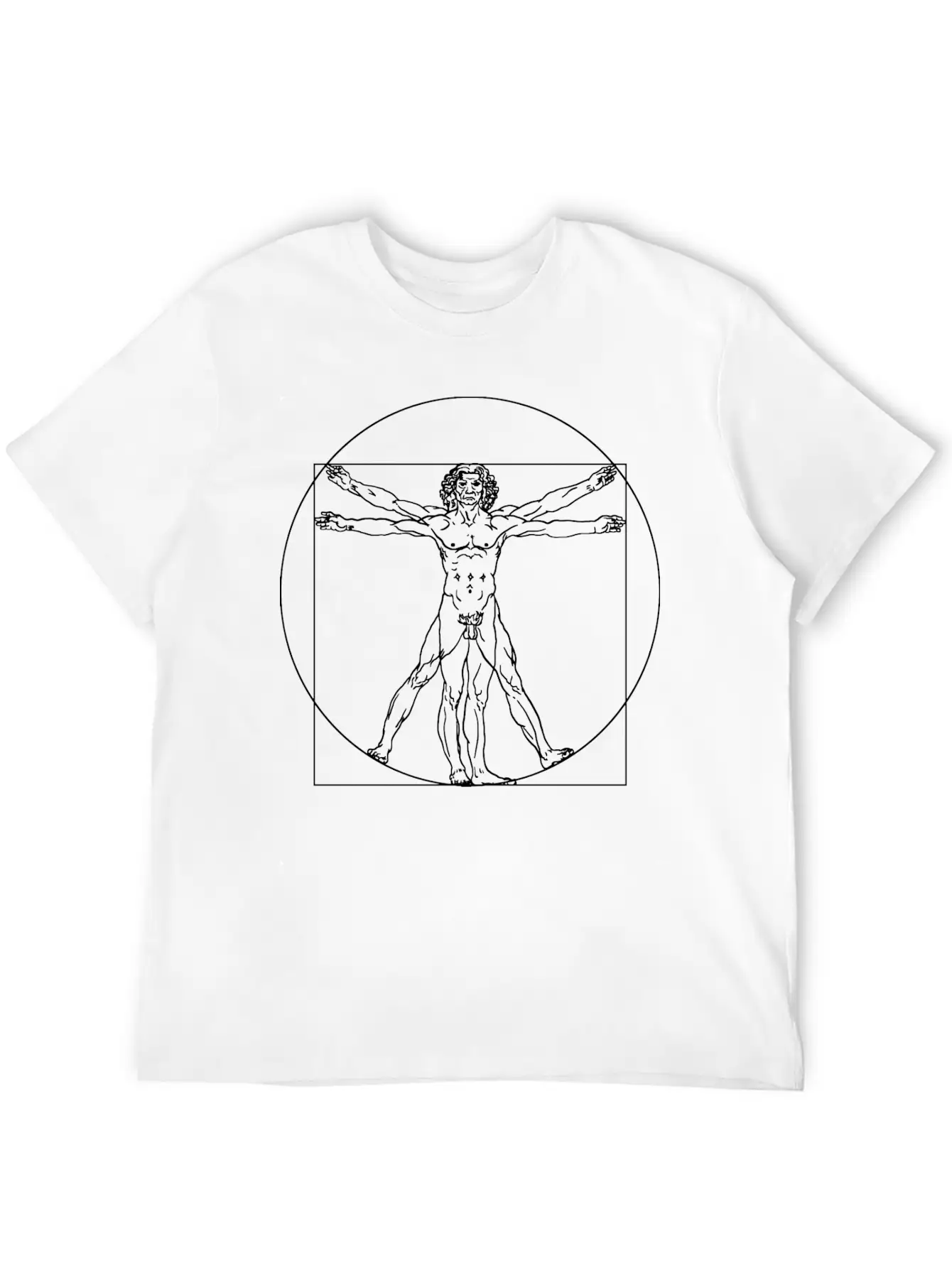 Vitruvian Man (da Vinci) Lightweight Cotton T-Shirt – Daily Comfort Graphic Shirt