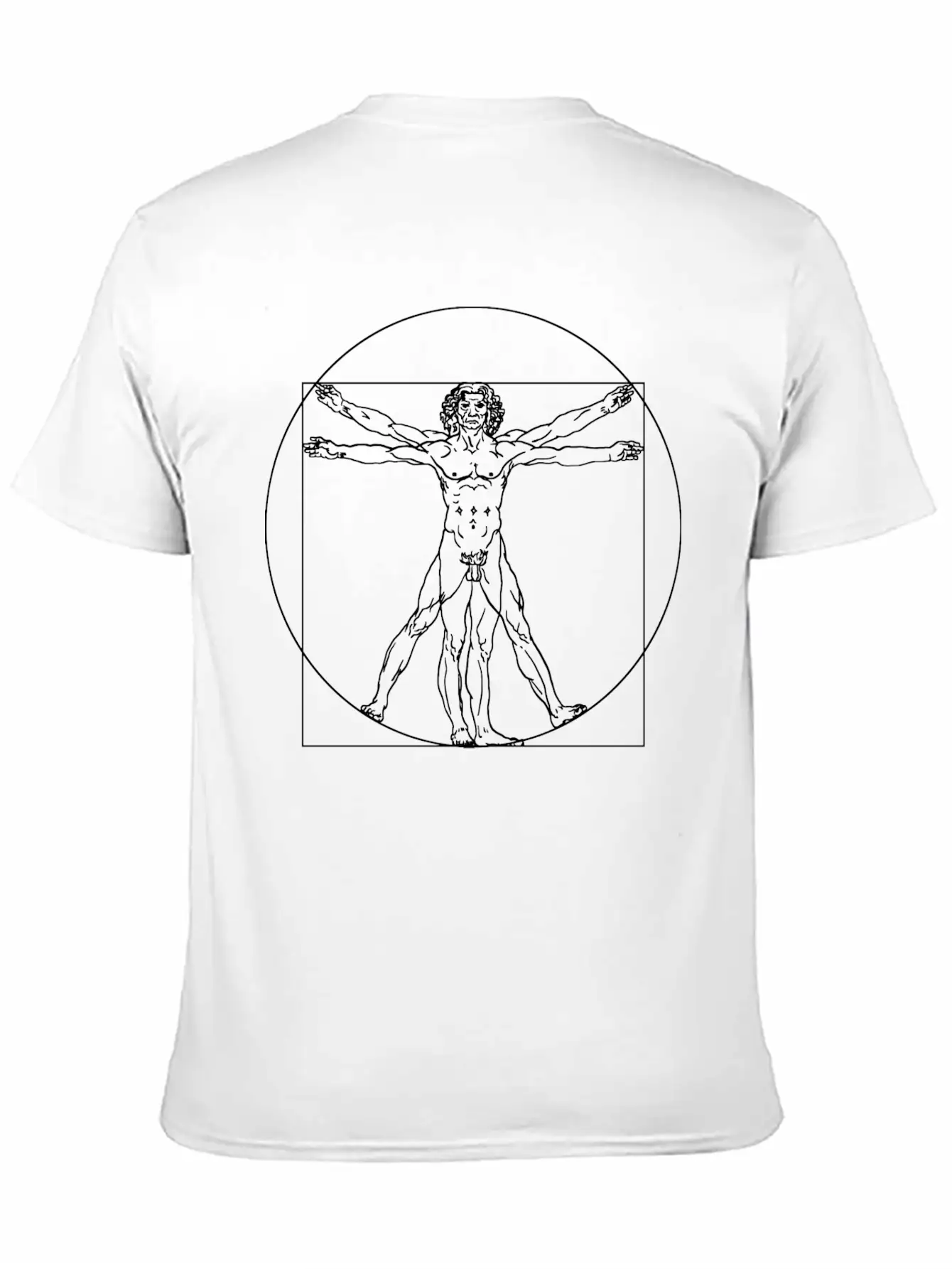 Vitruvian Man (da Vinci) Lightweight Cotton T-Shirt – Daily Comfort Graphic Shirt