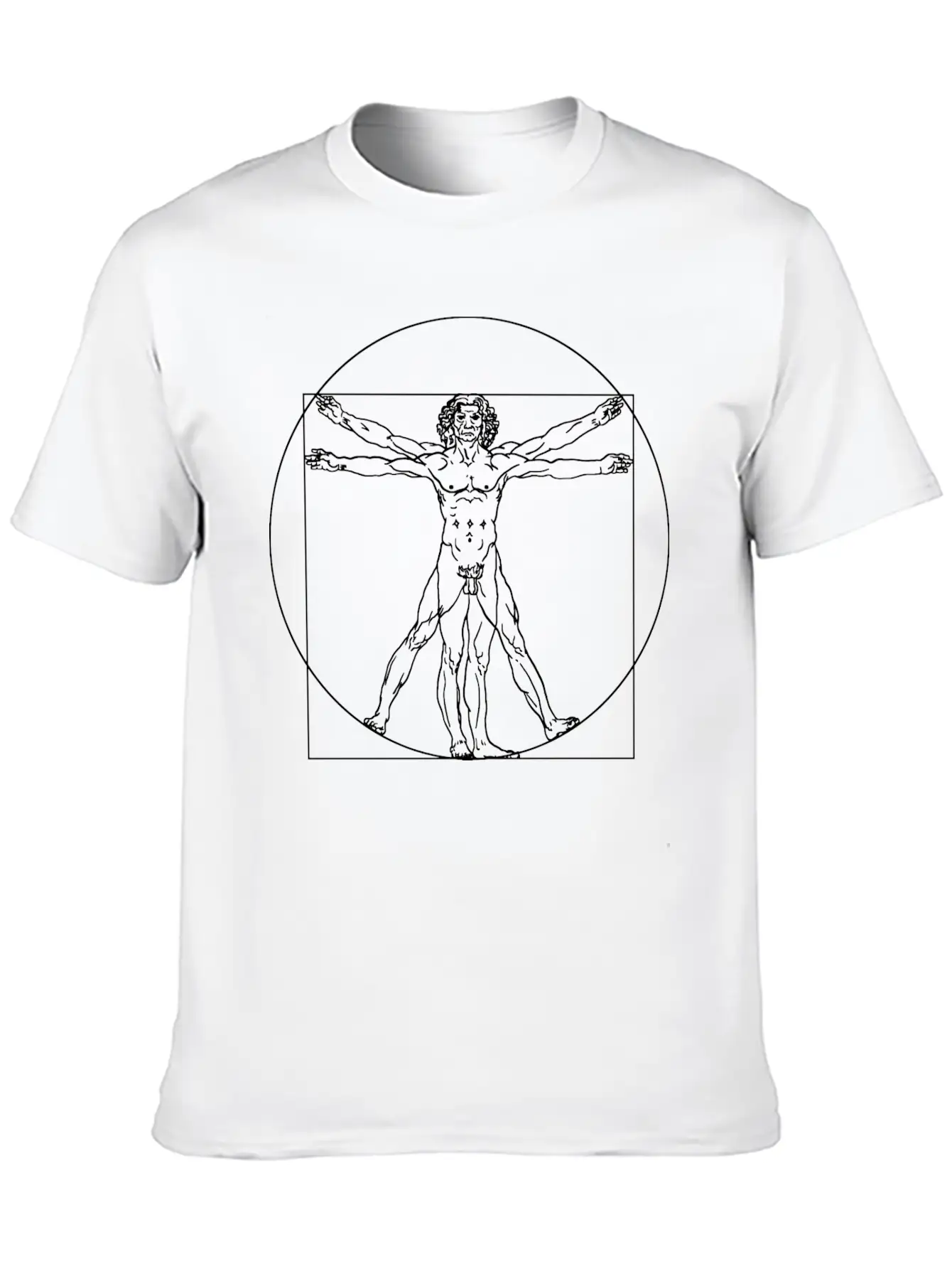Vitruvian Man (da Vinci) Lightweight Cotton T-Shirt – Daily Comfort Graphic Shirt