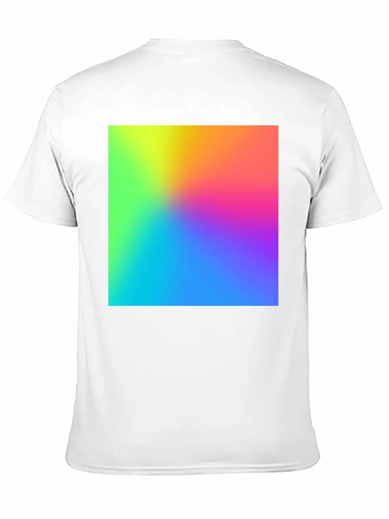 Vivid Radial Rainbow Gradient Lightweight Cotton T-Shirt – Daily Comfort Graphic Shirt