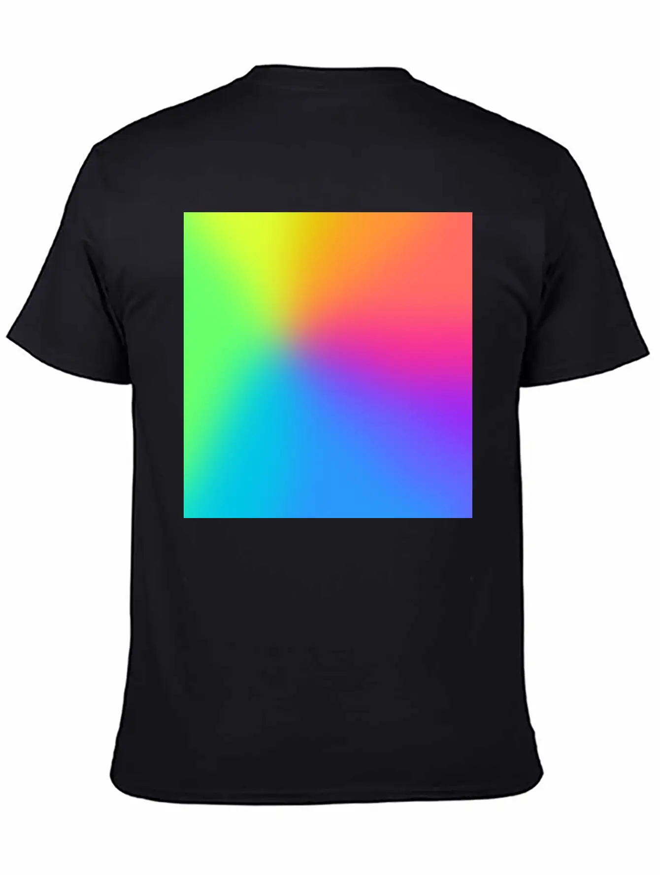 Vivid Radial Rainbow Gradient Lightweight Cotton T-Shirt – Daily Comfort Graphic Shirt