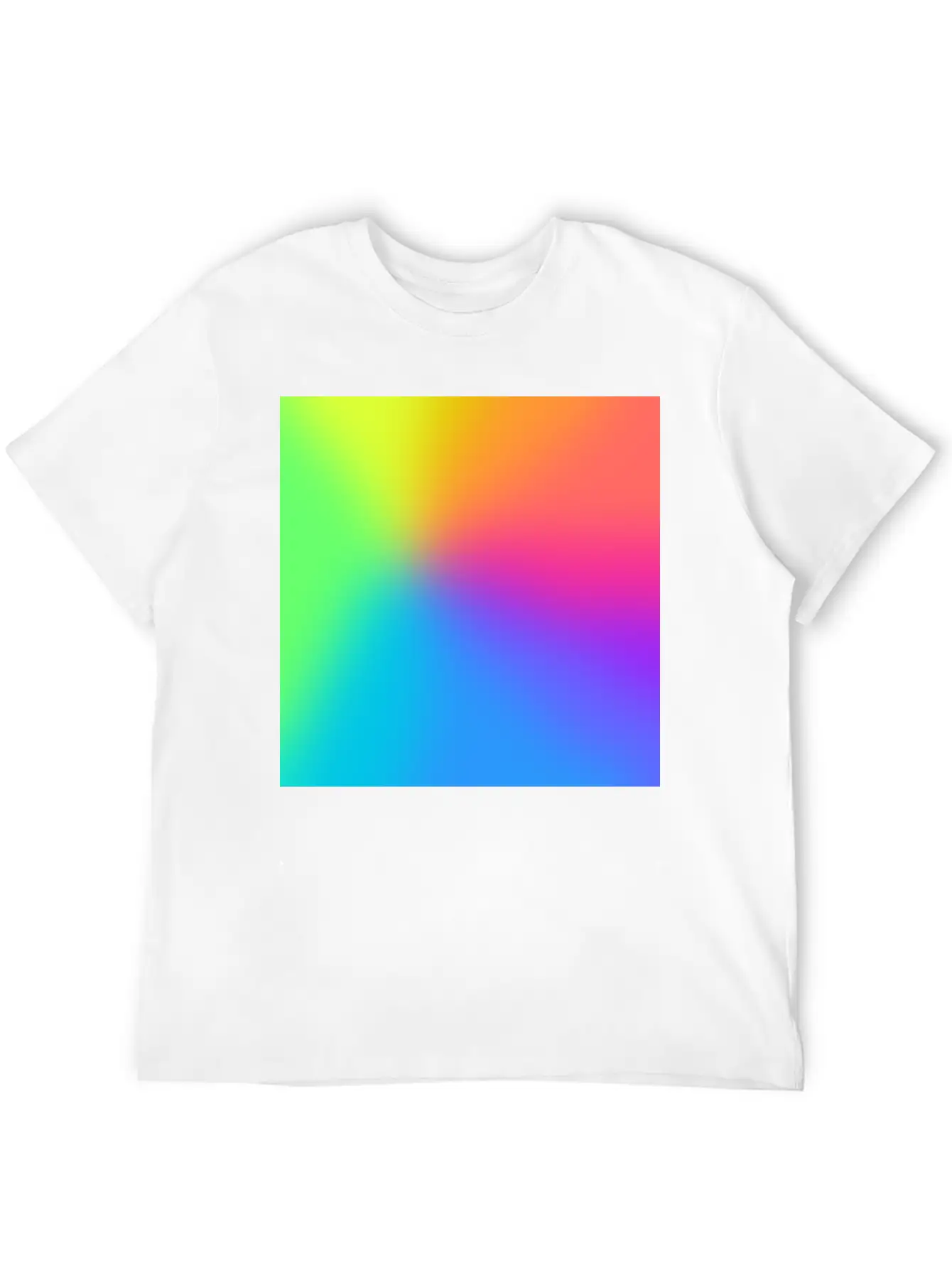Vivid Radial Rainbow Gradient Lightweight Cotton T-Shirt – Daily Comfort Graphic Shirt