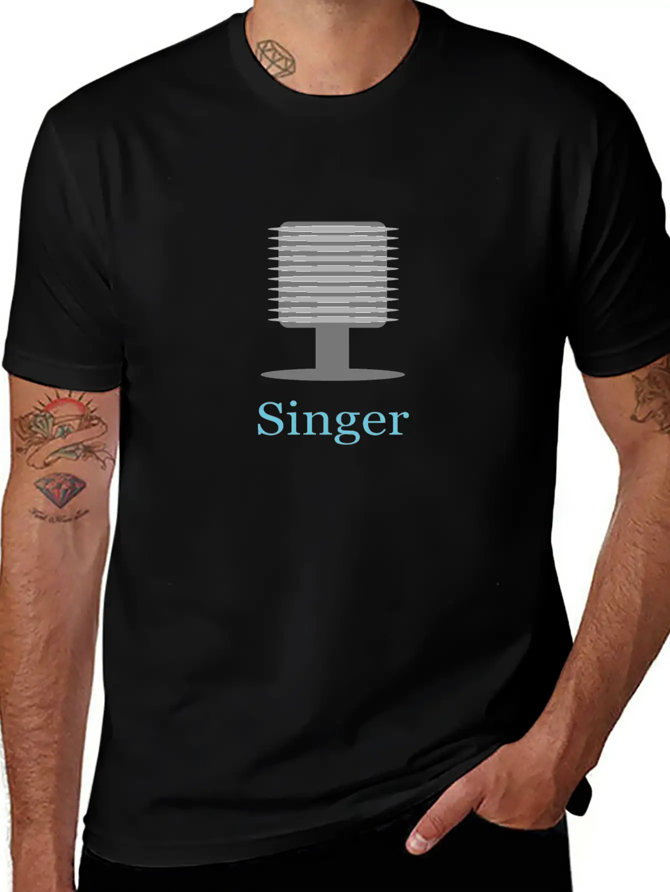 Vocal Microphone For Him Classic Fit Graphic Tee For Daily Comfort – Unisex Cotton Shirt