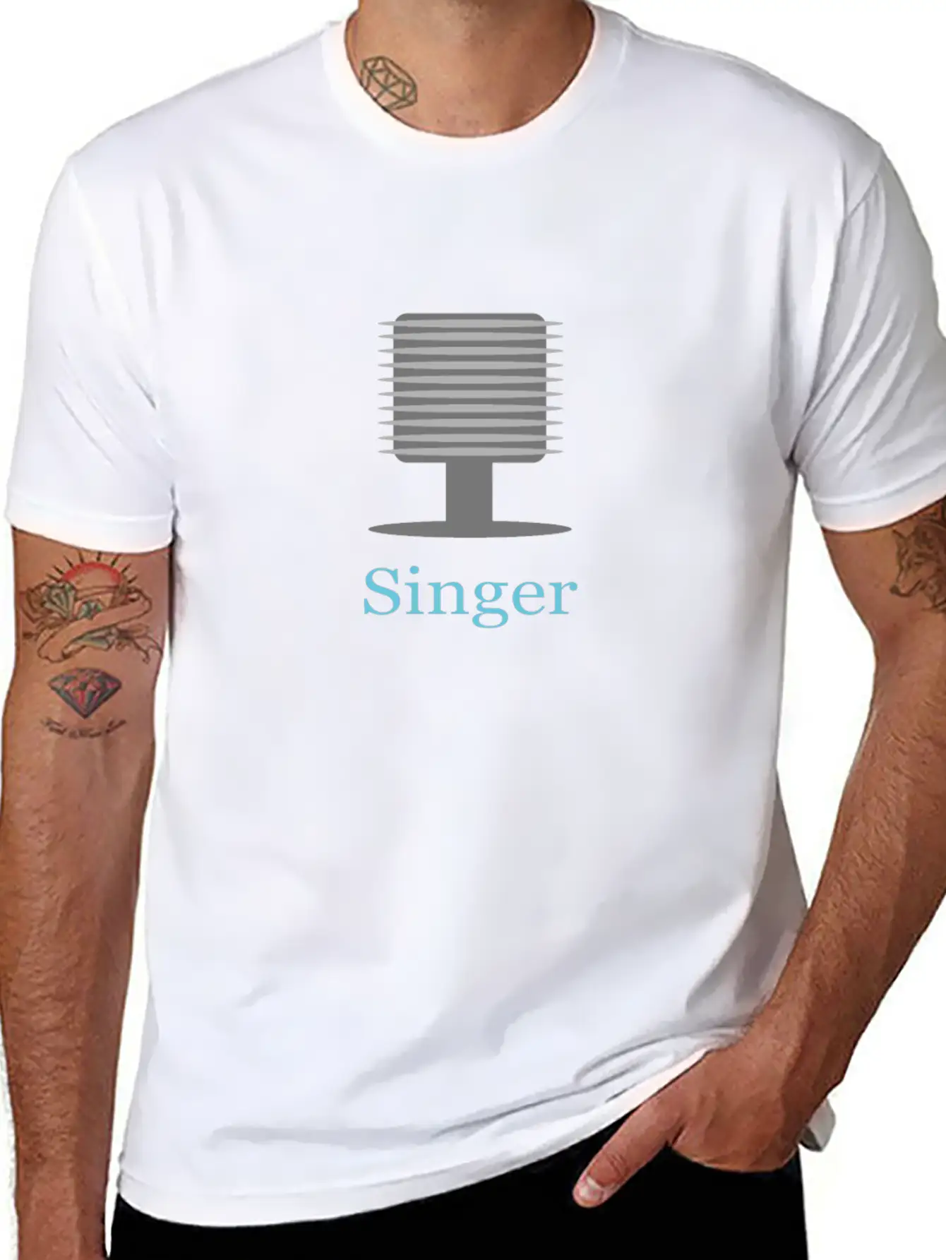 Vocal Microphone For Him Classic Fit Graphic Tee For Daily Comfort – Unisex Cotton Shirt