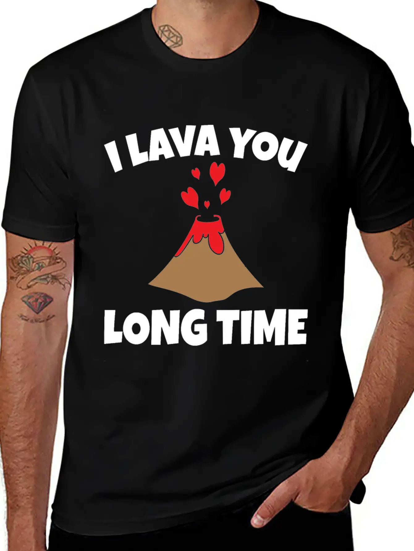 Volcano Lava Funny Lightweight Cotton T-Shirt – Daily Comfort Graphic Shirt