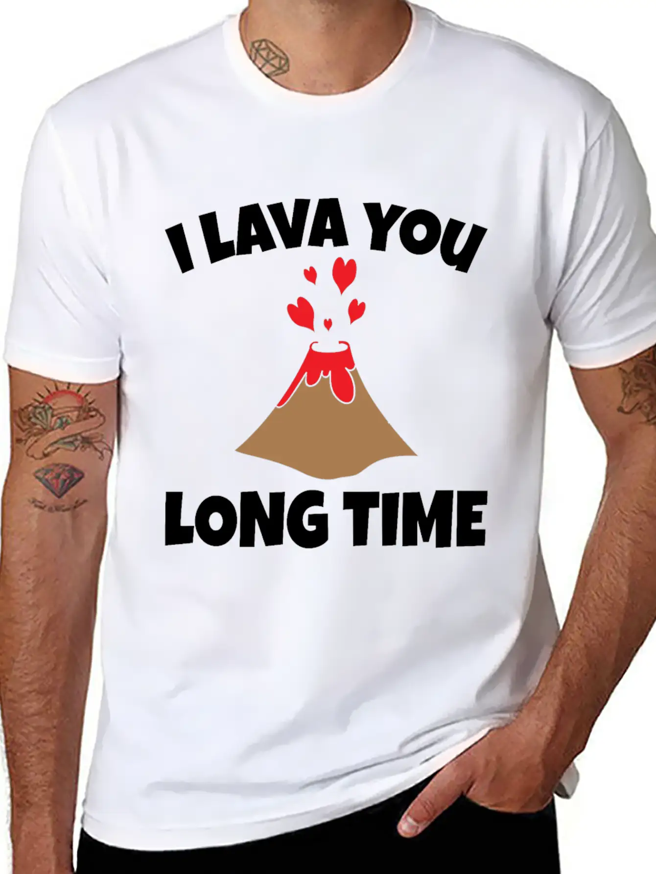 Volcano Lava Funny Lightweight Cotton T-Shirt – Daily Comfort Graphic Shirt