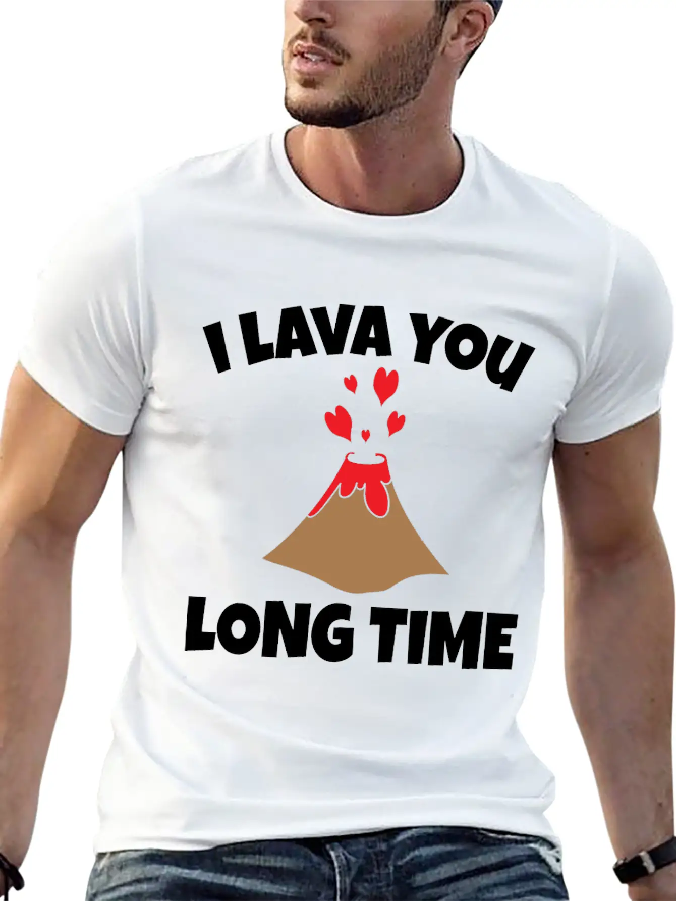 Volcano Lava Funny Lightweight Cotton T-Shirt – Daily Comfort Graphic Shirt