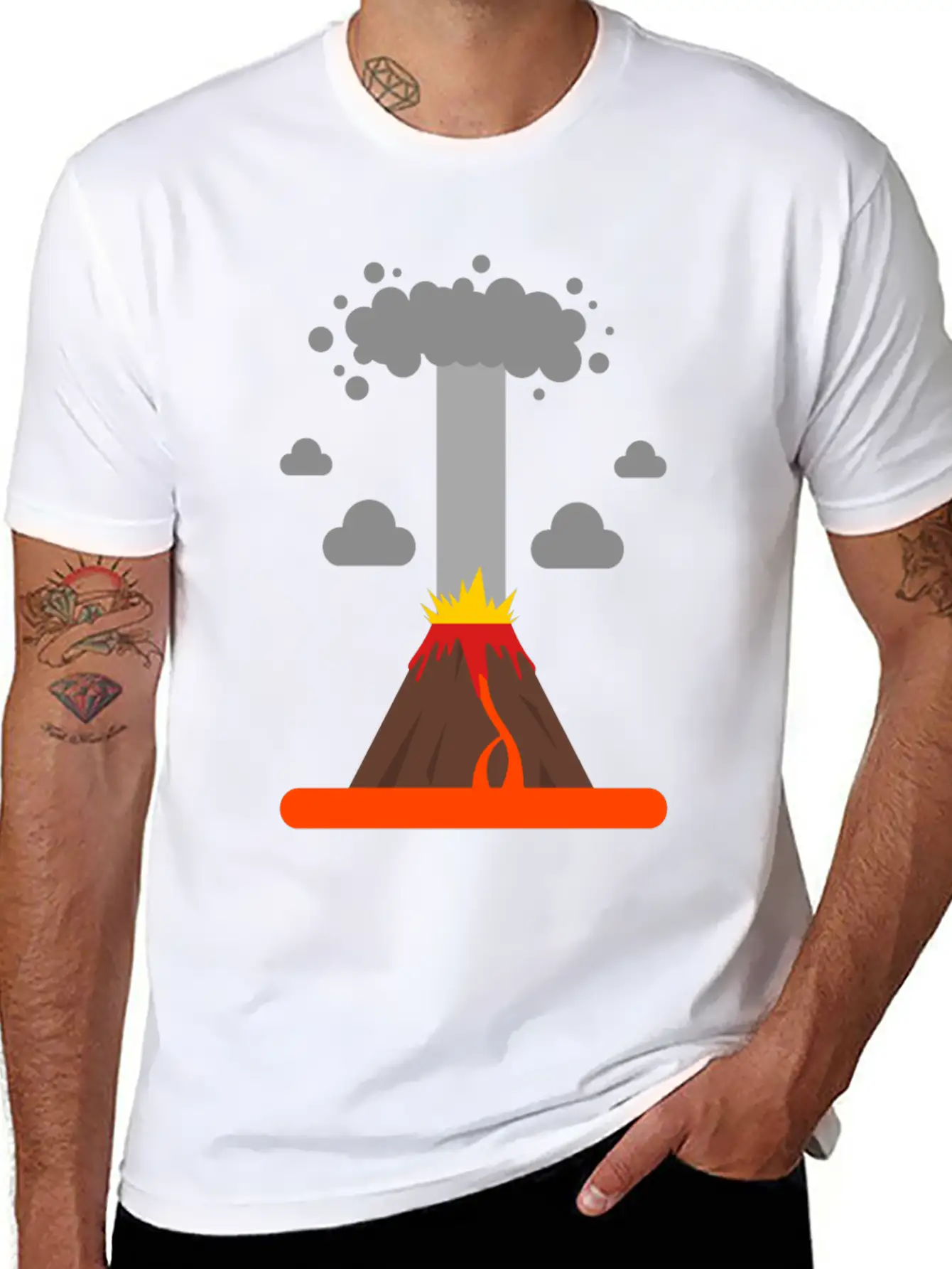 Volcano Lava Girls Boys Volcano Lover Comfortable Minimalist Graphic Tee – Summer Style Essential