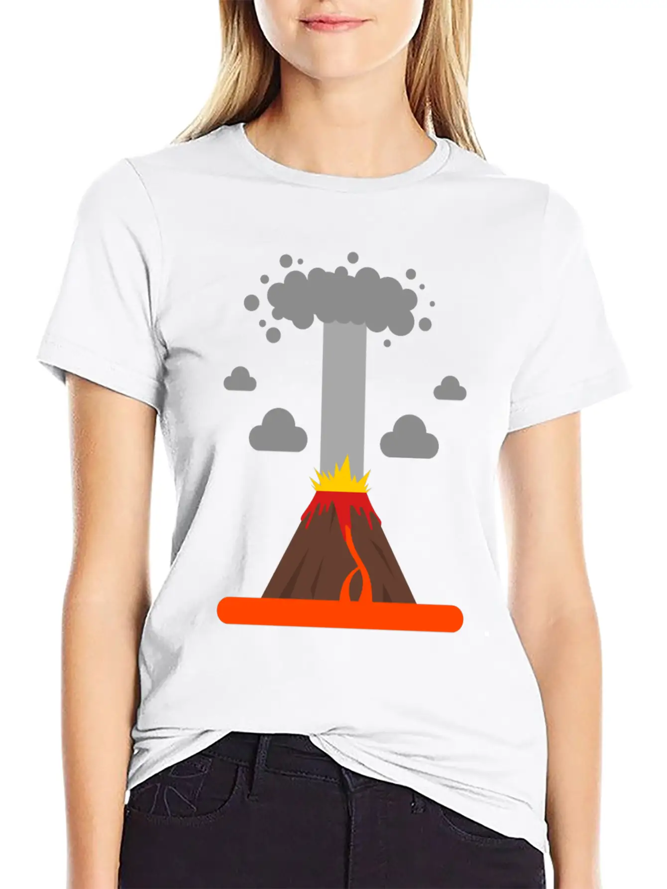Volcano Lava Girls Boys Volcano Lover Comfortable Minimalist Graphic Tee – Summer Style Essential