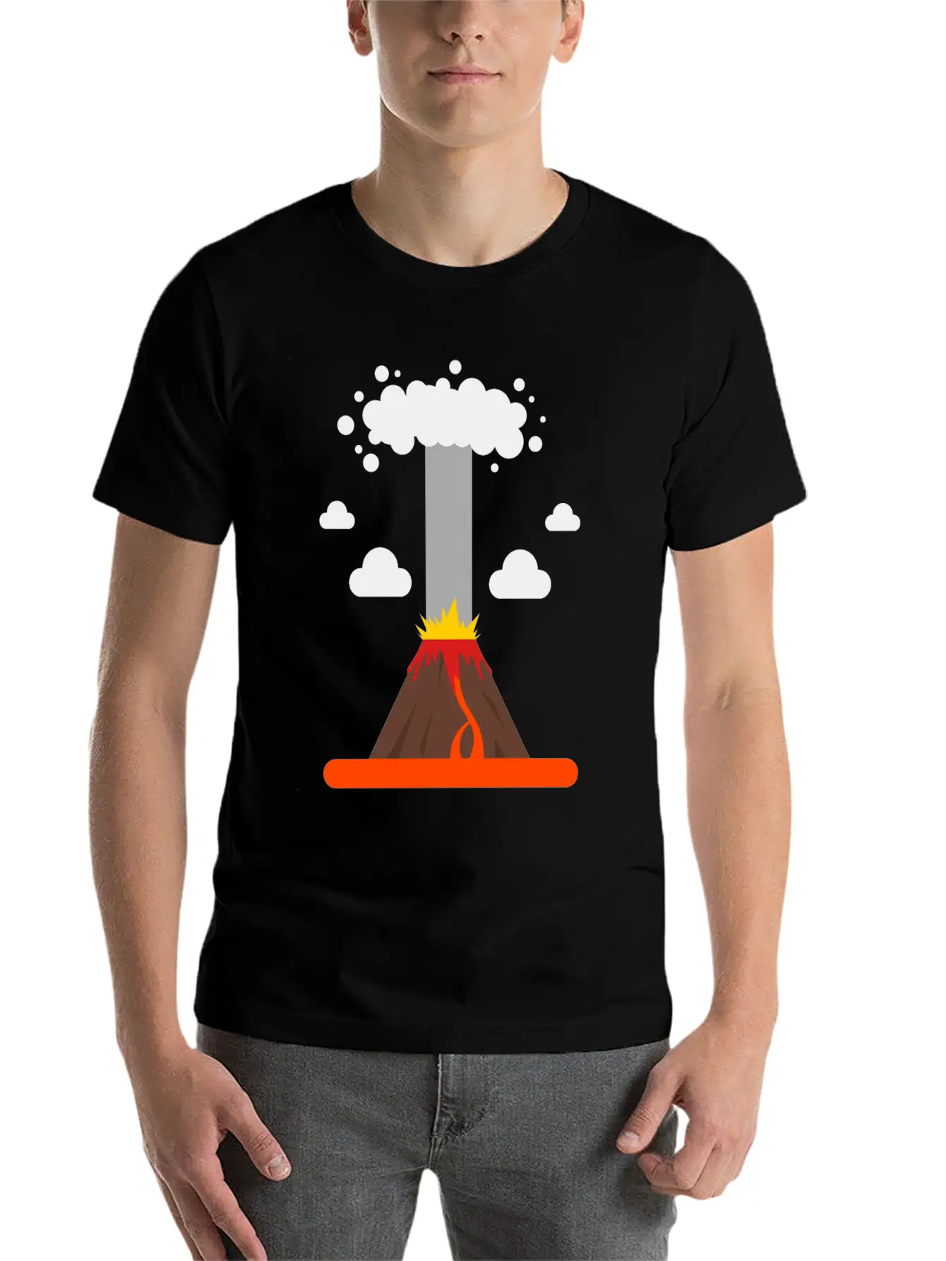 Volcano Lava Girls Boys Volcano Lover Comfortable Minimalist Graphic Tee – Summer Style Essential