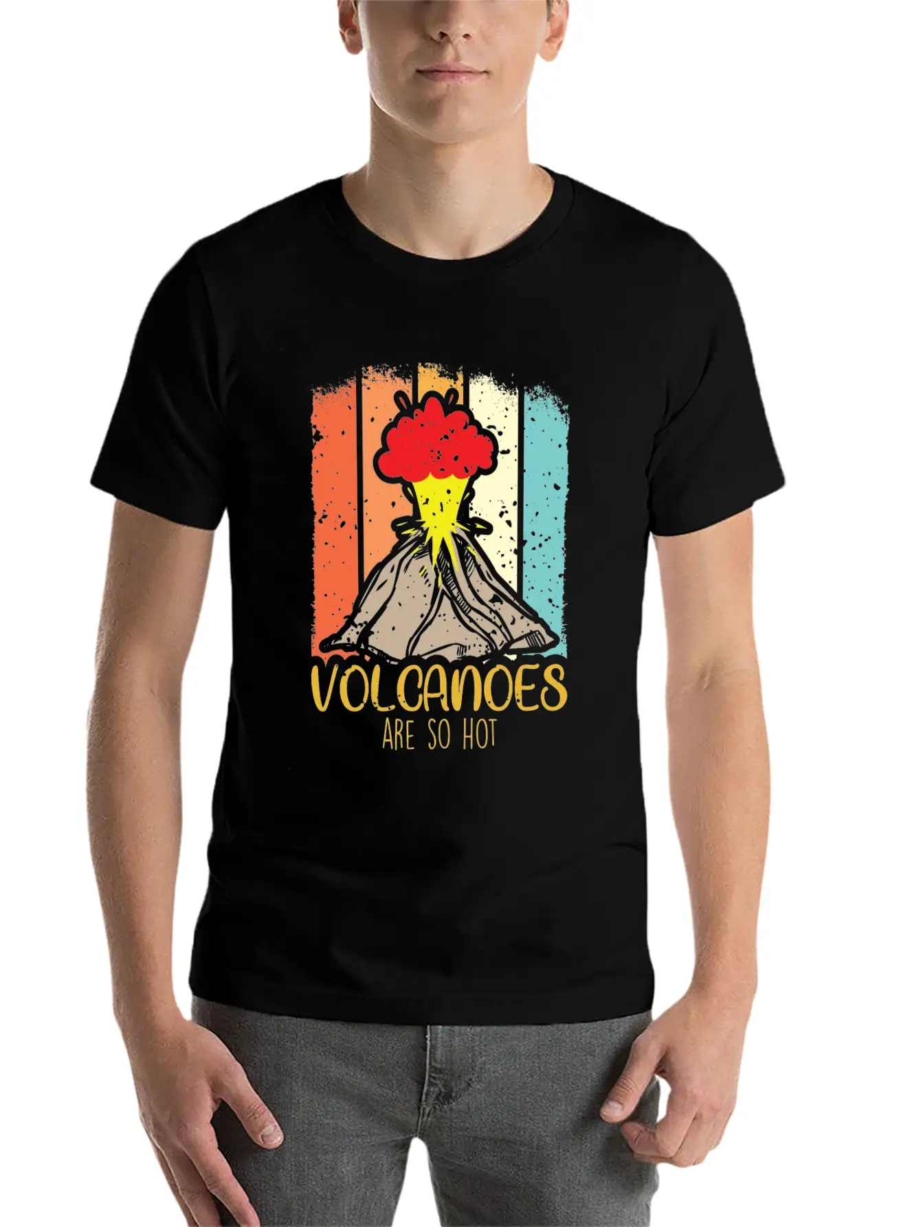 Volcano Science Volcanoes Lawa Hot Explosion Relaxed Everyday Tee – Lightweight And Durable Cotton