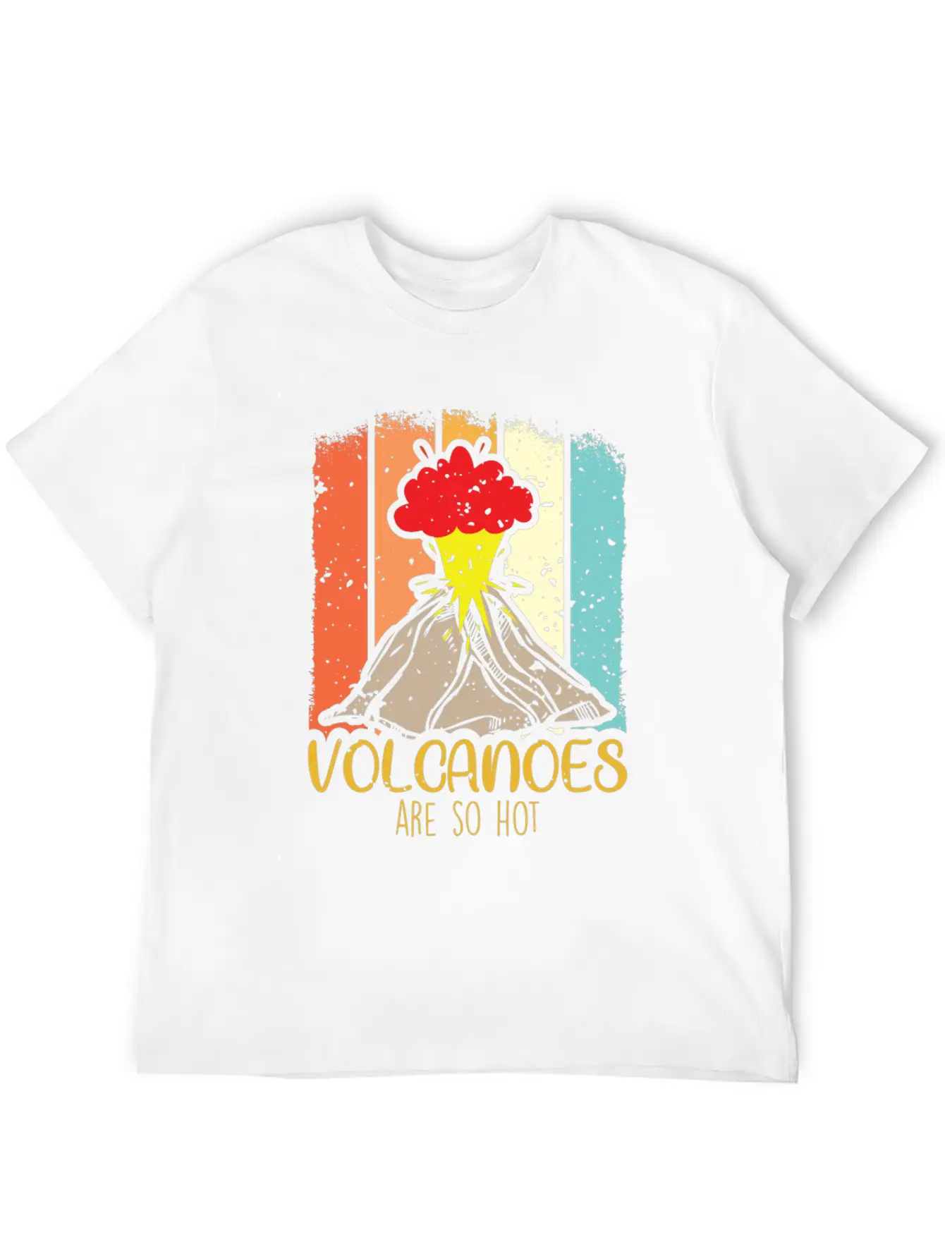 Volcano Science Volcanoes Lawa Hot Explosion Relaxed Everyday Tee – Lightweight And Durable Cotton