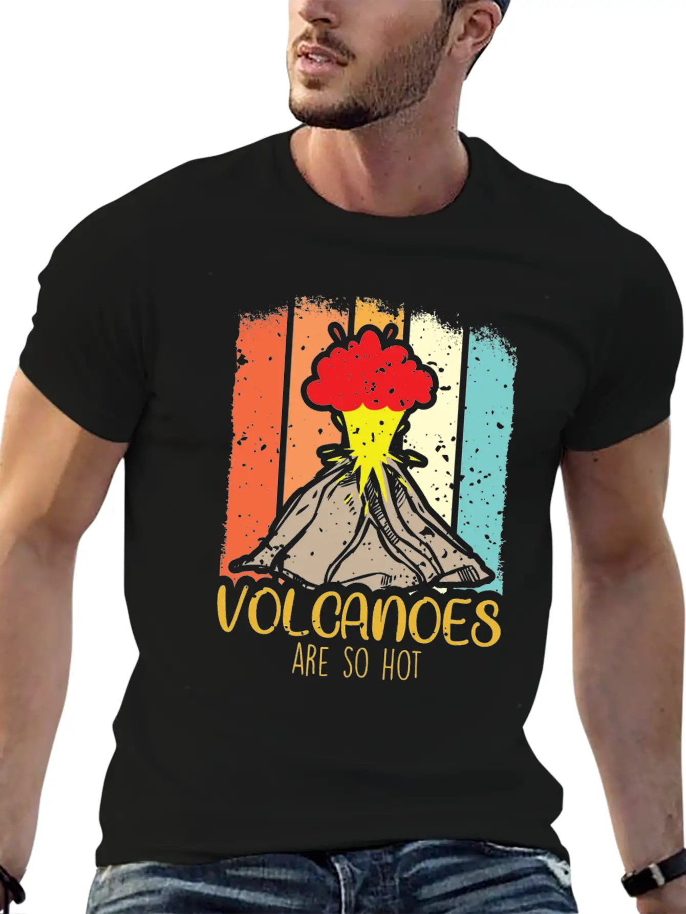 Volcano Science Volcanoes Lawa Hot Explosion Relaxed Everyday Tee – Lightweight And Durable Cotton