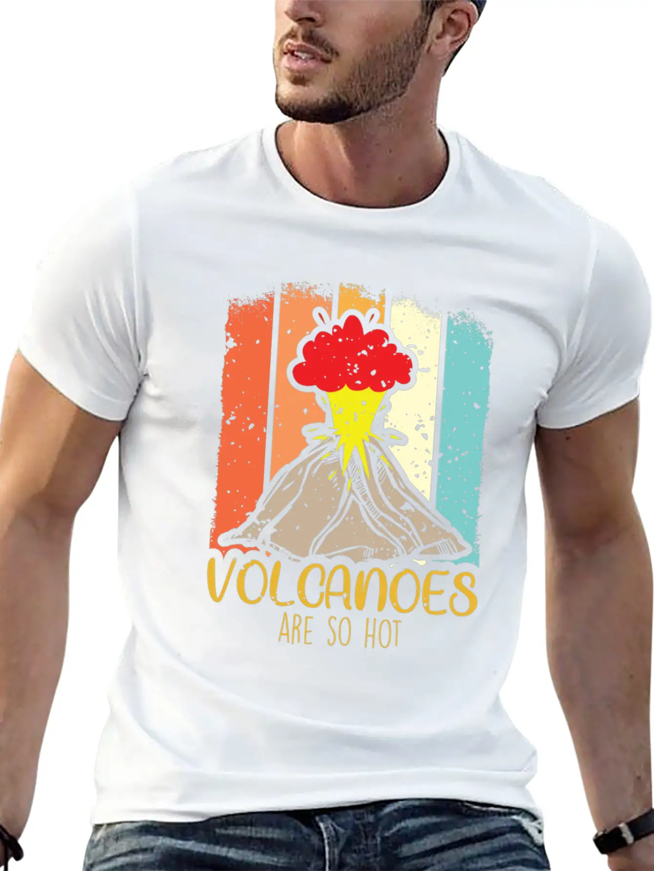 Volcano Science Volcanoes Lawa Hot Explosion Relaxed Everyday Tee – Lightweight And Durable Cotton