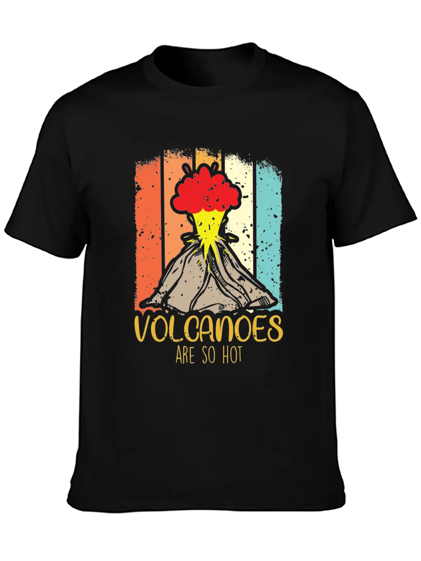 Volcano Science Volcanoes Lawa Hot Explosion Relaxed Everyday Tee – Lightweight And Durable Cotton
