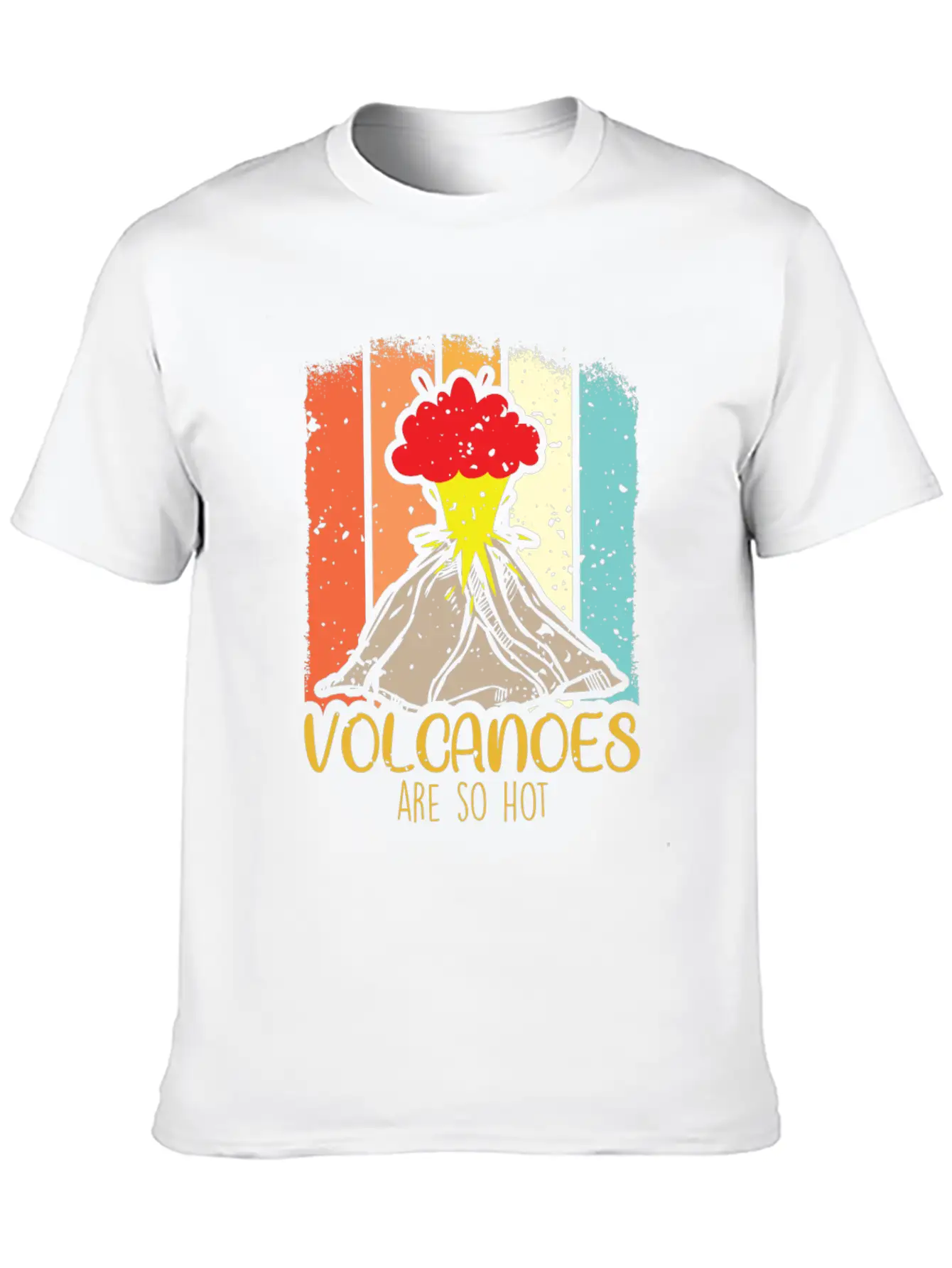 Volcano Science Volcanoes Lawa Hot Explosion Relaxed Everyday Tee – Lightweight And Durable Cotton