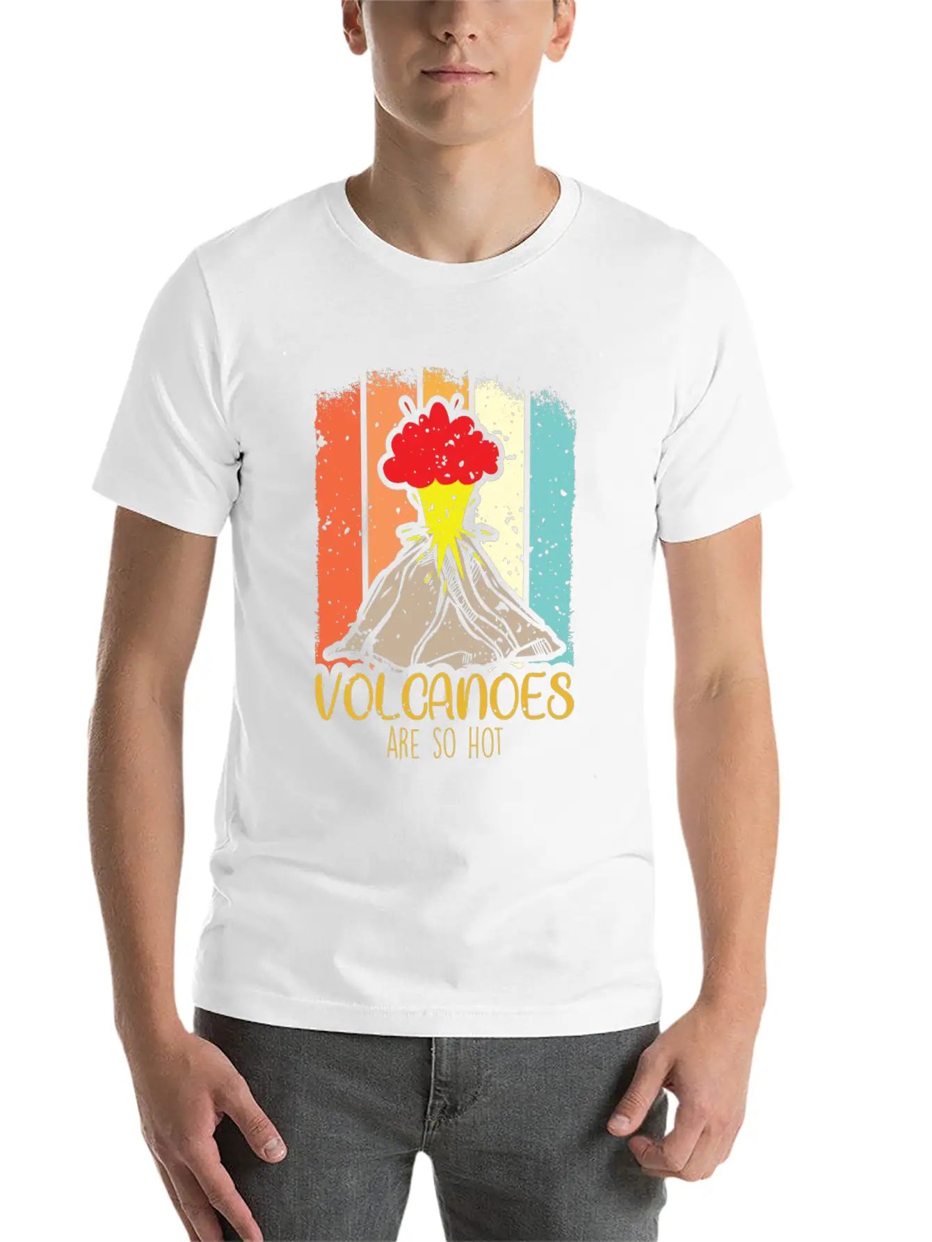 Volcano Science Volcanoes Lawa Hot Explosion Relaxed Everyday Tee – Lightweight And Durable Cotton