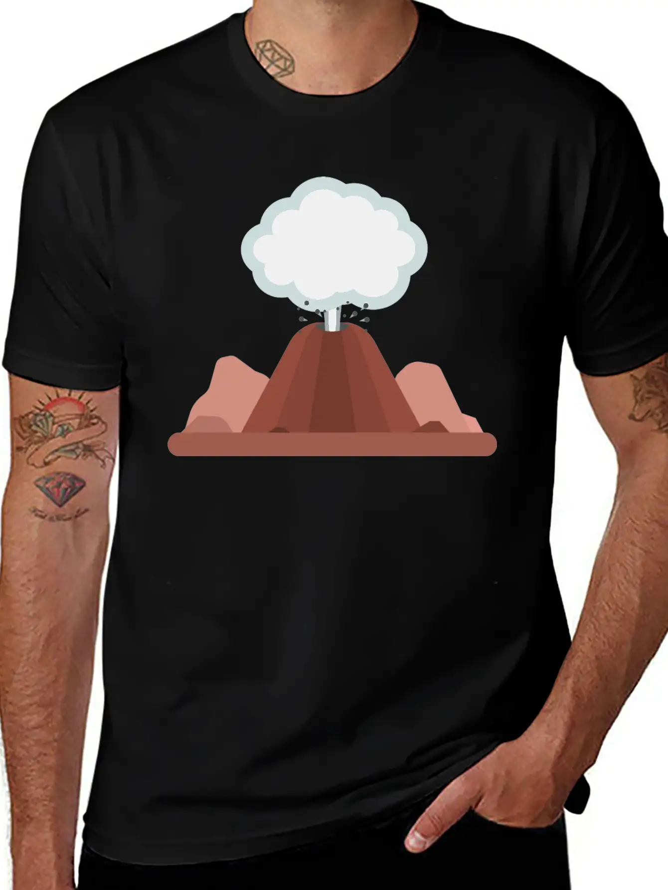 Volcano Stylish Everyday T-Shirt – Unisex Basic Cotton Tee