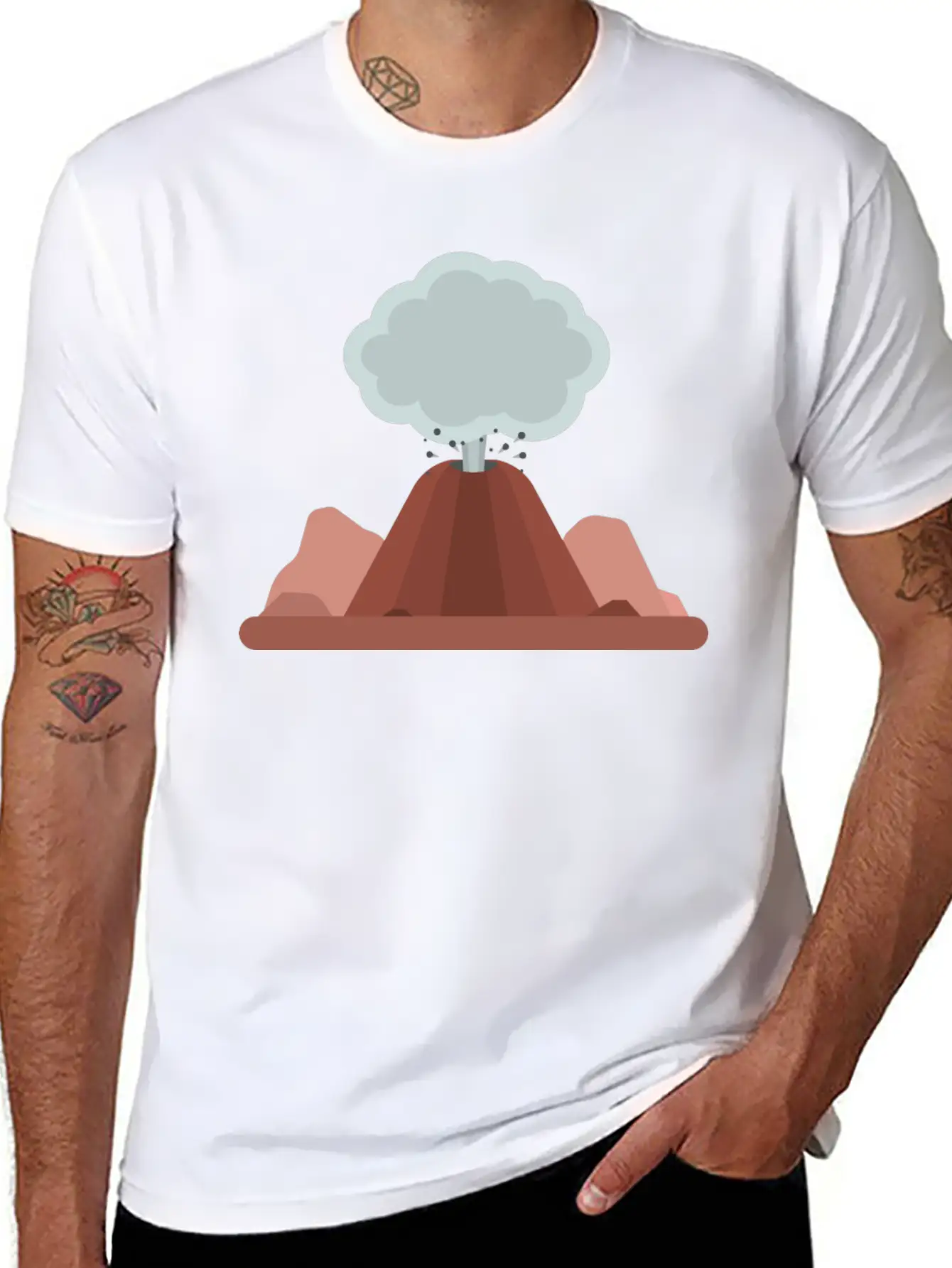 Volcano Stylish Everyday T-Shirt – Unisex Basic Cotton Tee