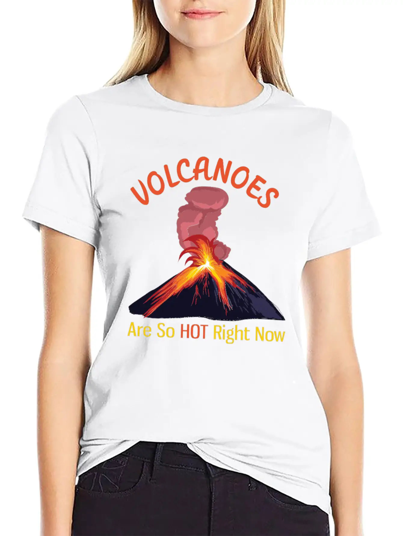 Volcanoes Are So Hot Right Now Funny Geology Unisex Casual T-Shirt – Clean Design For Daily Comfort