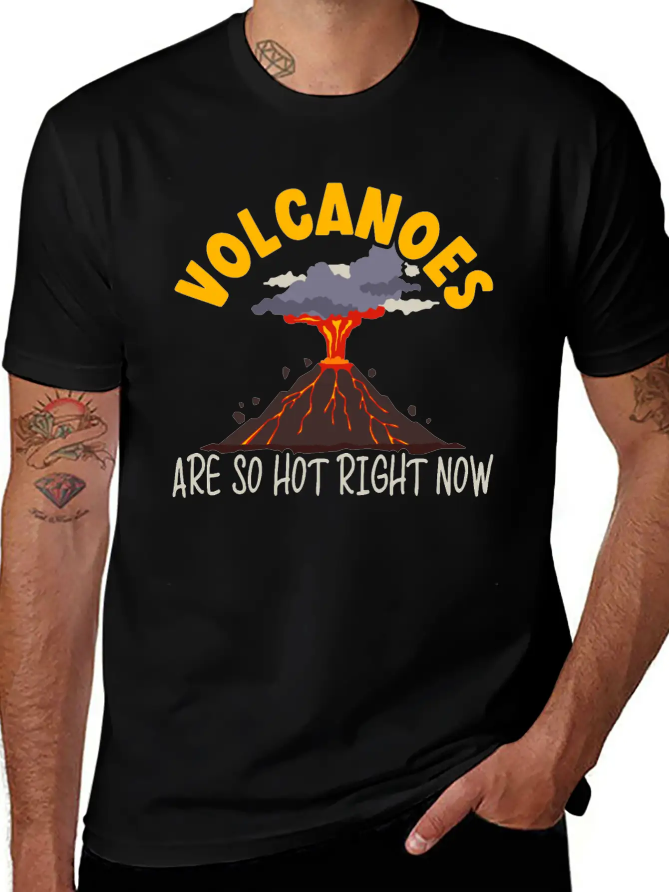 Volcanoes Are So Hot Right Now Geology Volcano Lightweight Cotton T-Shirt – Daily Comfort Graphic Shirt