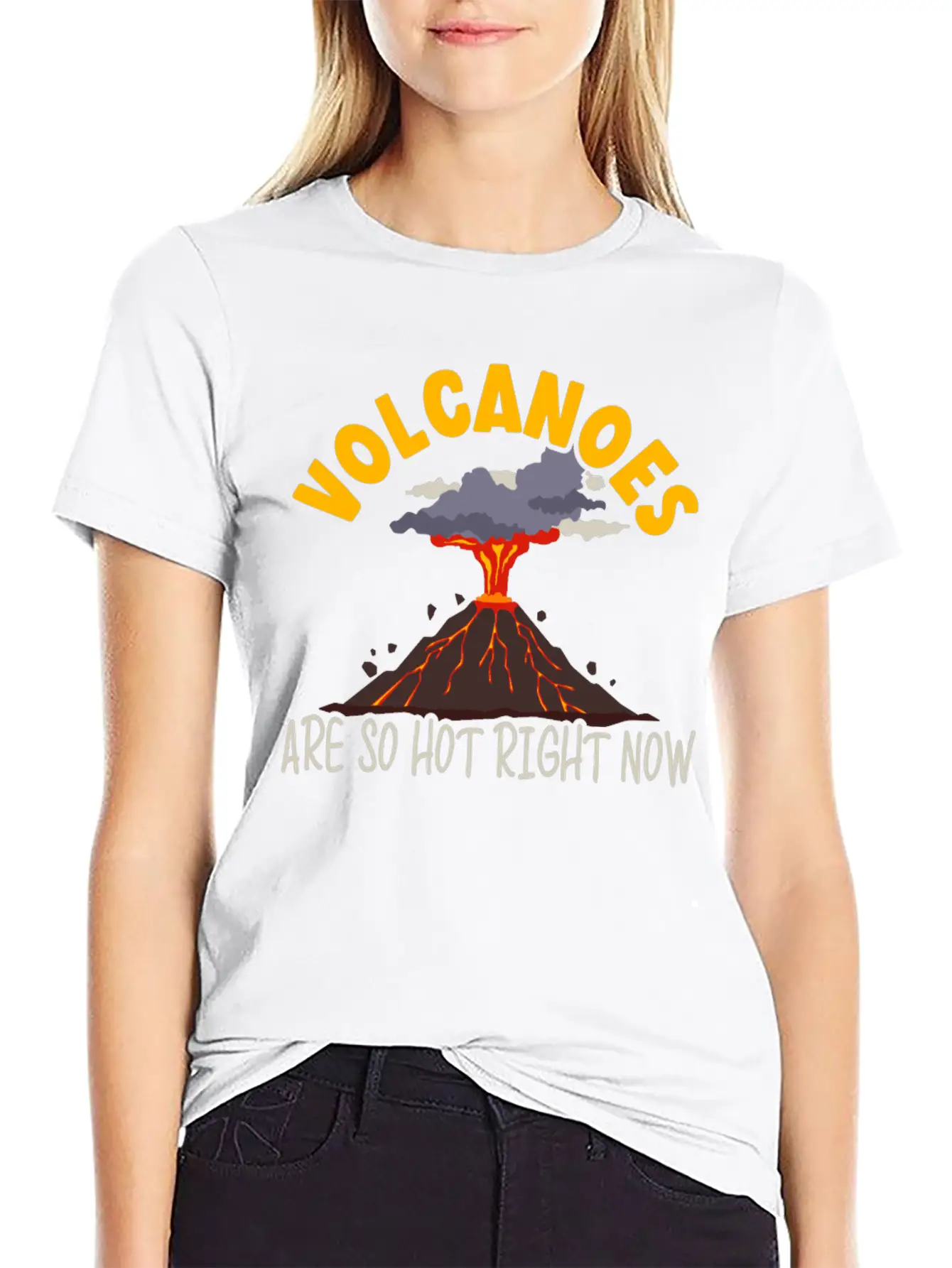 Volcanoes Are So Hot Right Now Geology Volcano Lightweight Cotton T-Shirt – Daily Comfort Graphic Shirt