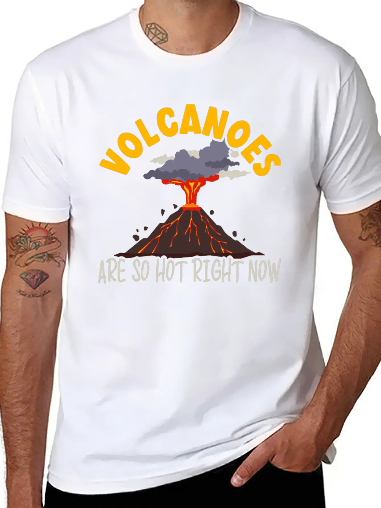 Volcanoes Are So Hot Right Now Geology Volcano Lightweight Cotton T-Shirt – Daily Comfort Graphic Shirt