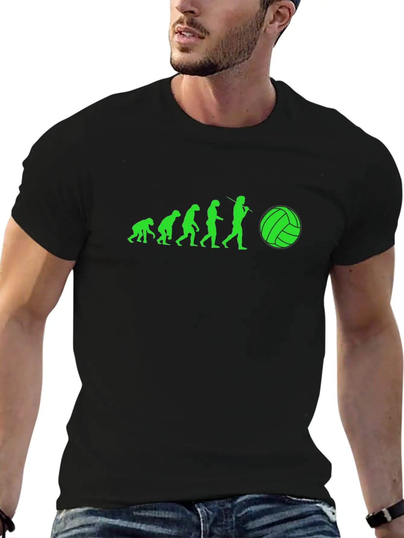 Volleyball Evolution Sport Volleyballer Ball Dig Essential Cotton Tee For Daily Outfits – Unisex Style