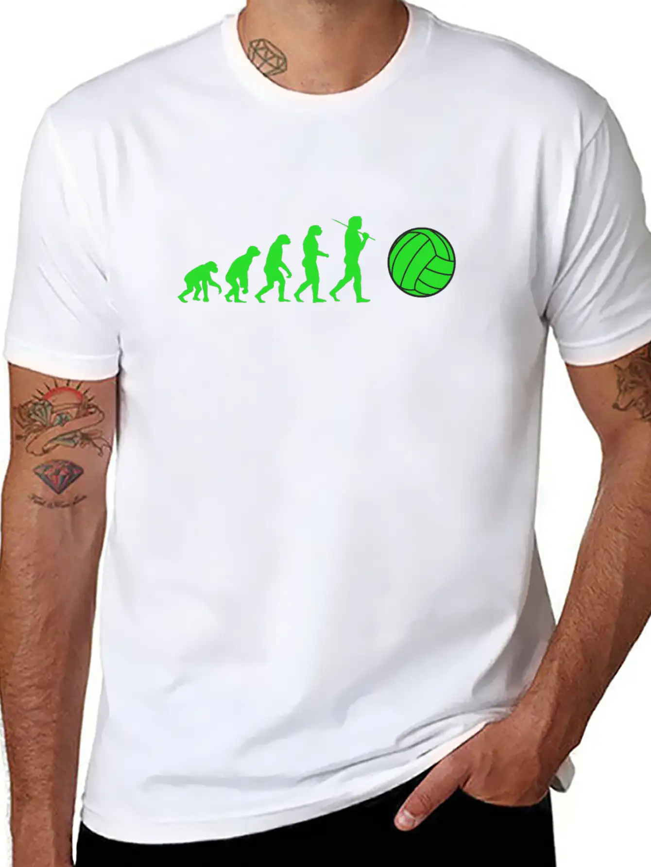 Volleyball Evolution Sport Volleyballer Ball Dig Essential Cotton Tee For Daily Outfits – Unisex Style