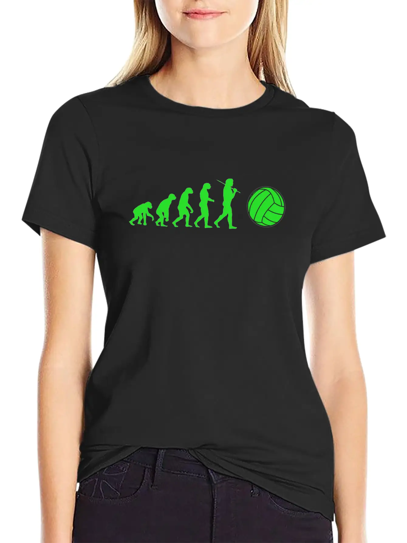Volleyball Evolution Sport Volleyballer Ball Dig Essential Cotton Tee For Daily Outfits – Unisex Style