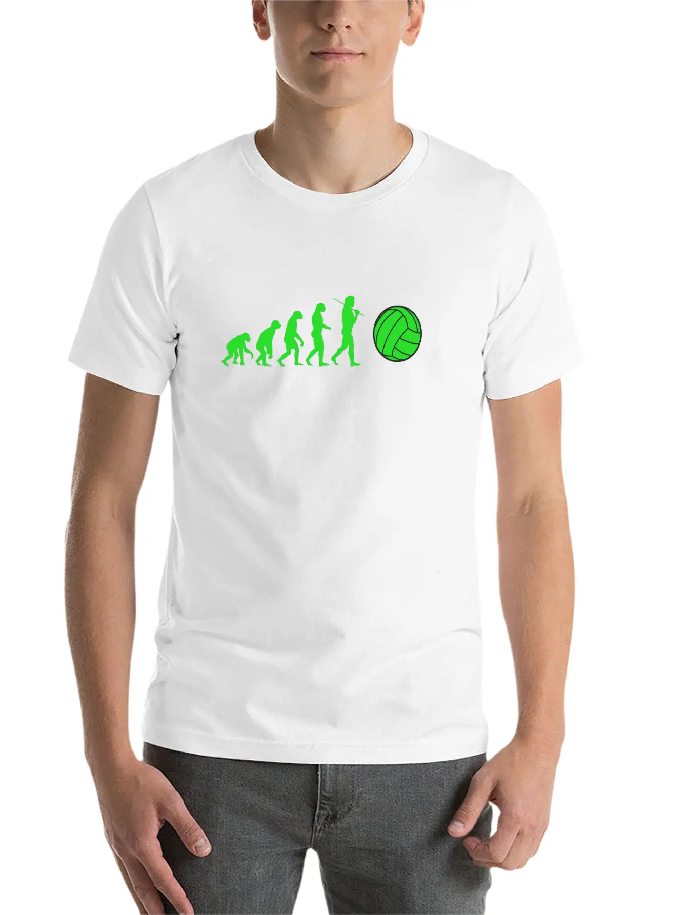 Volleyball Evolution Sport Volleyballer Ball Dig Essential Cotton Tee For Daily Outfits – Unisex Style