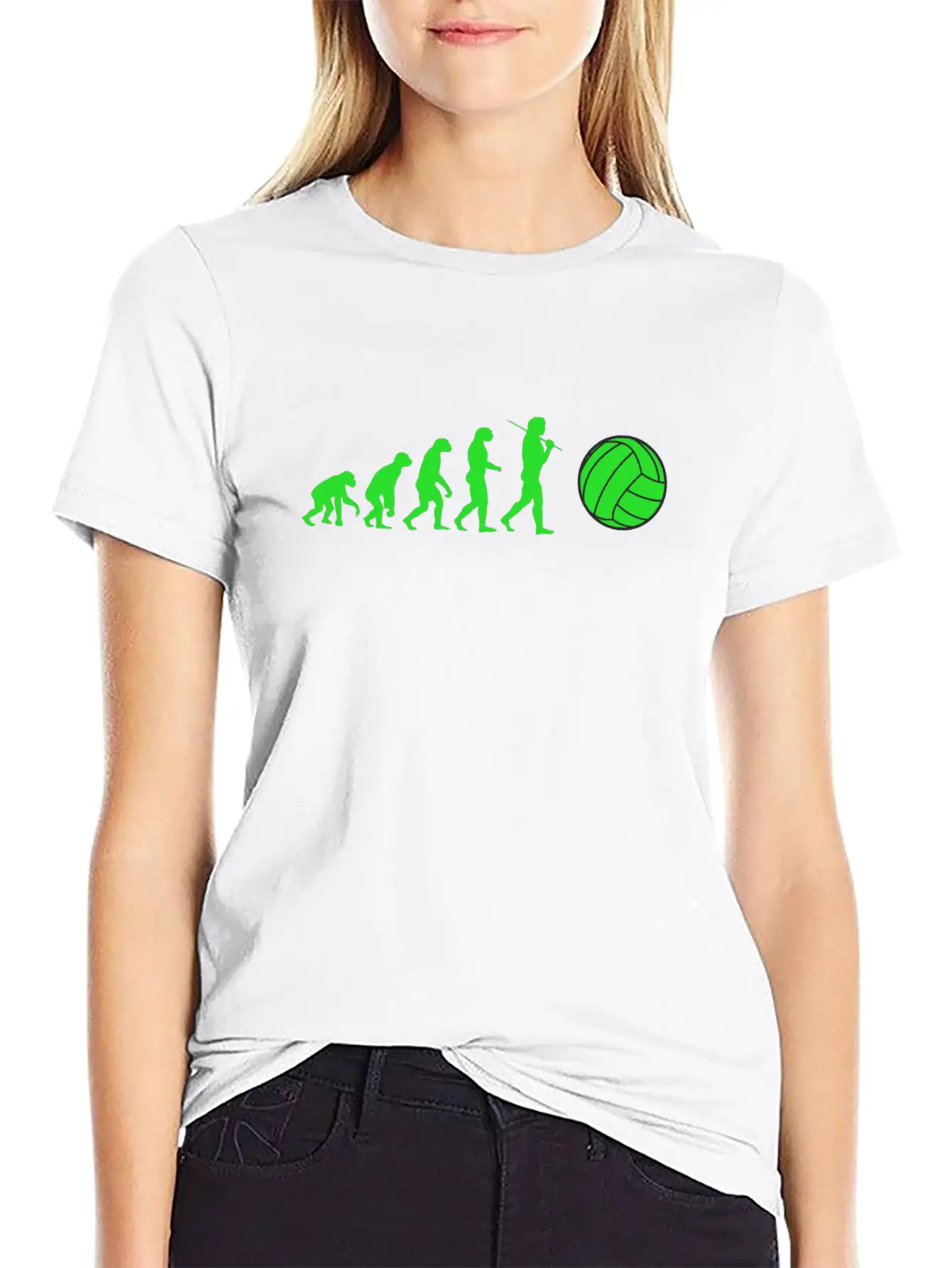 Volleyball Evolution Sport Volleyballer Ball Dig Essential Cotton Tee For Daily Outfits – Unisex Style