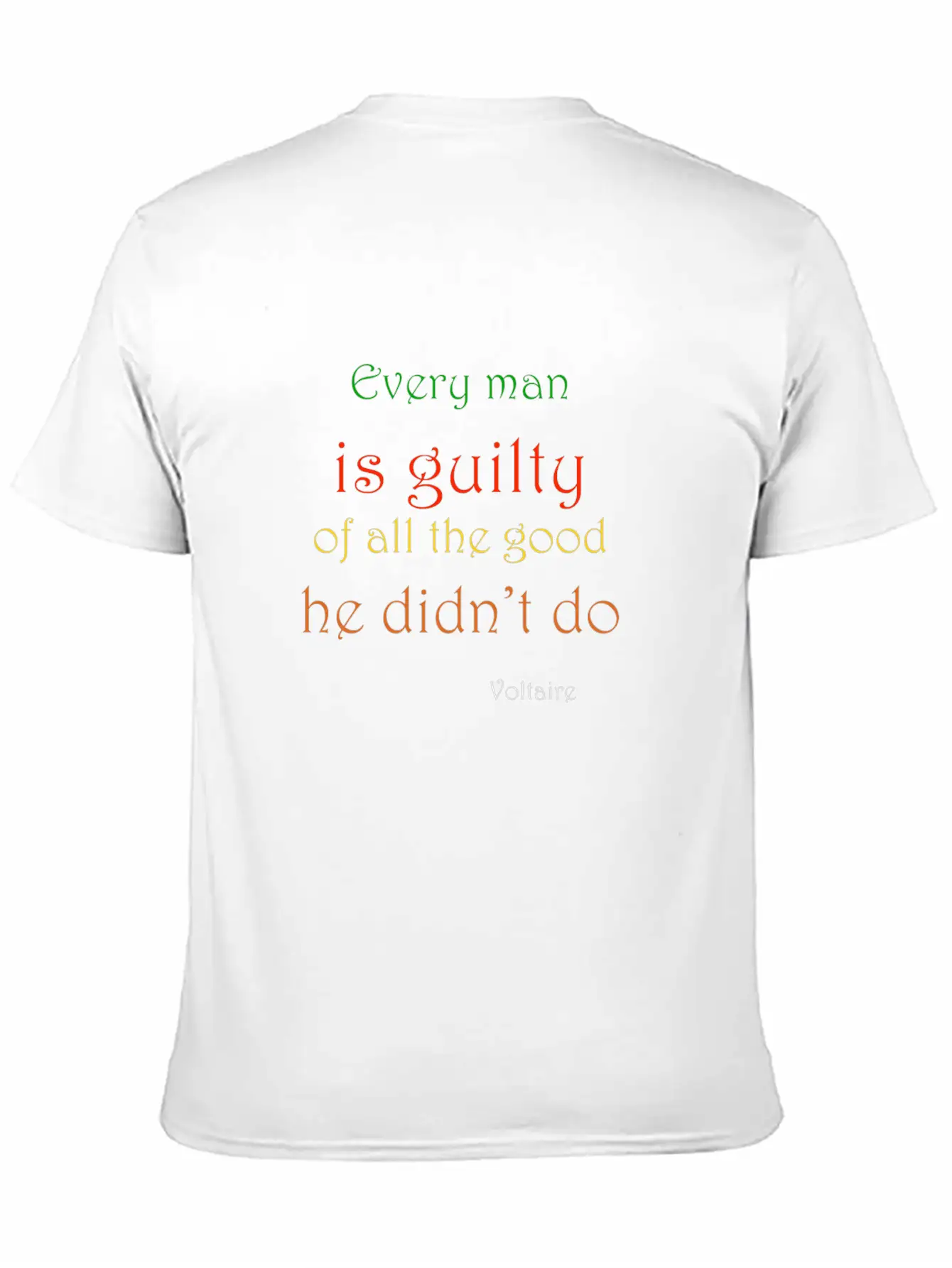 Voltaire On Doing Good Soft Cotton Short Sleeve Tee – Unisex Wardrobe Staple