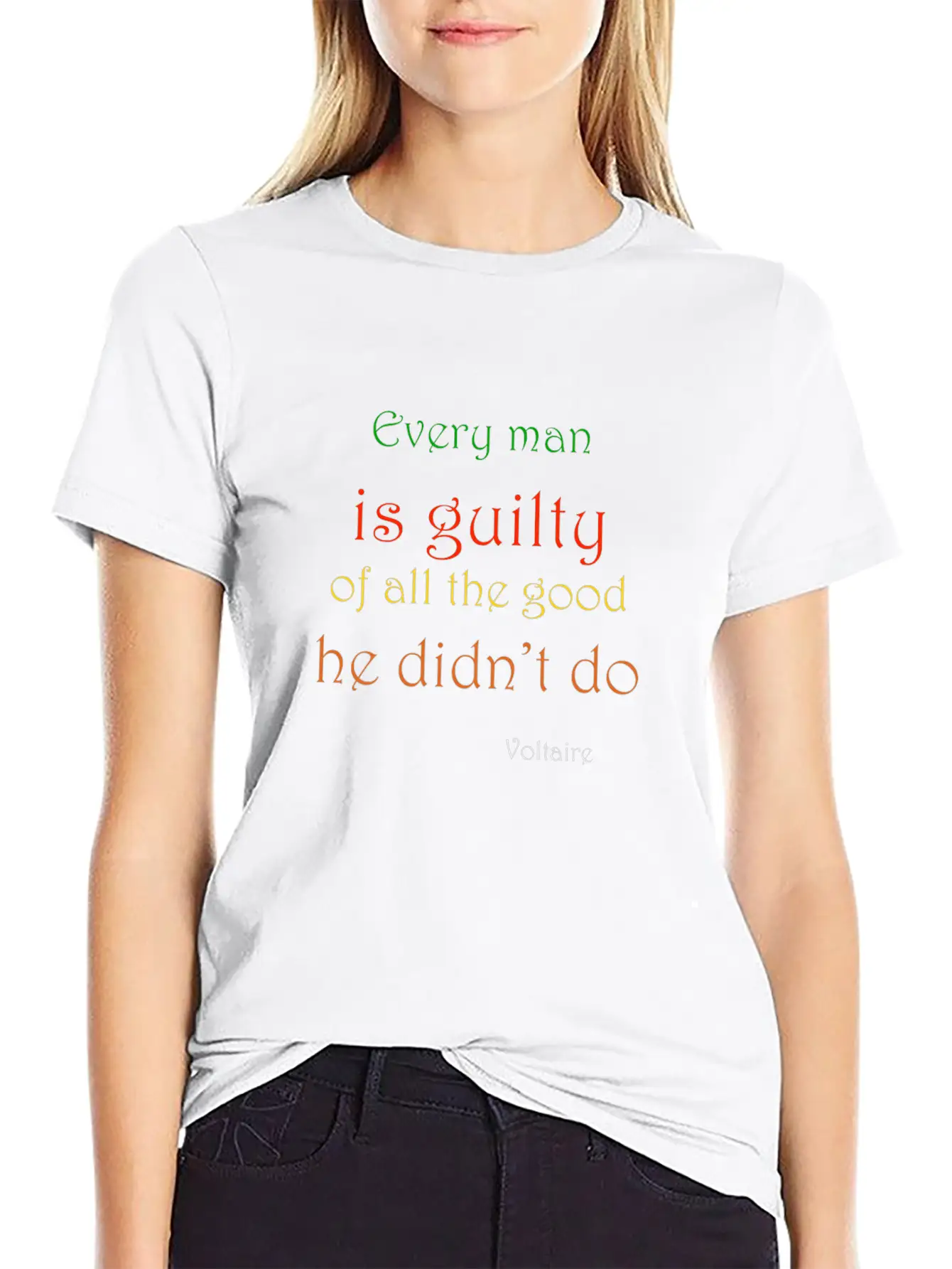 Voltaire On Doing Good Soft Cotton Short Sleeve Tee – Unisex Wardrobe Staple