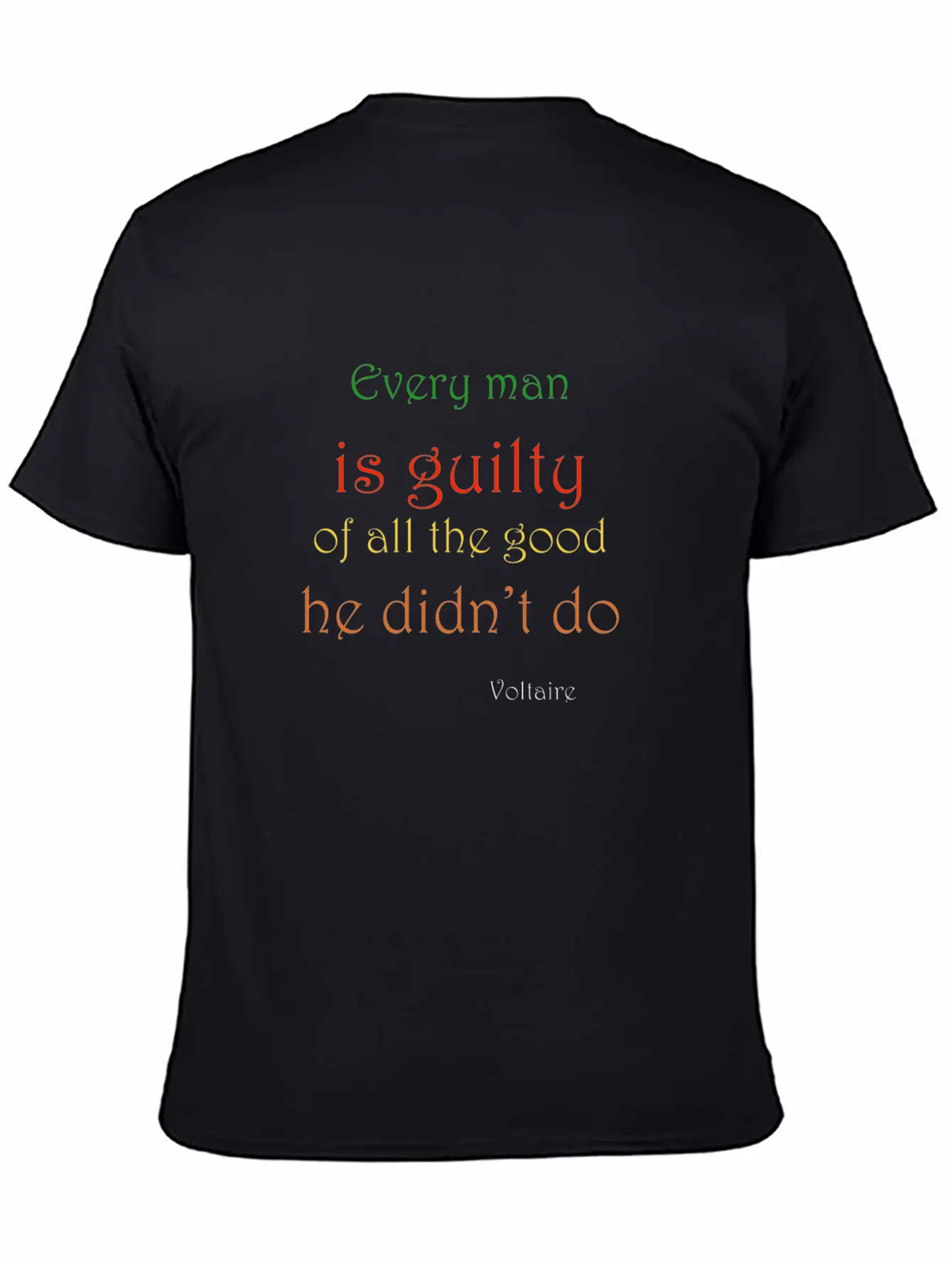 Voltaire On Doing Good Soft Cotton Short Sleeve Tee – Unisex Wardrobe Staple