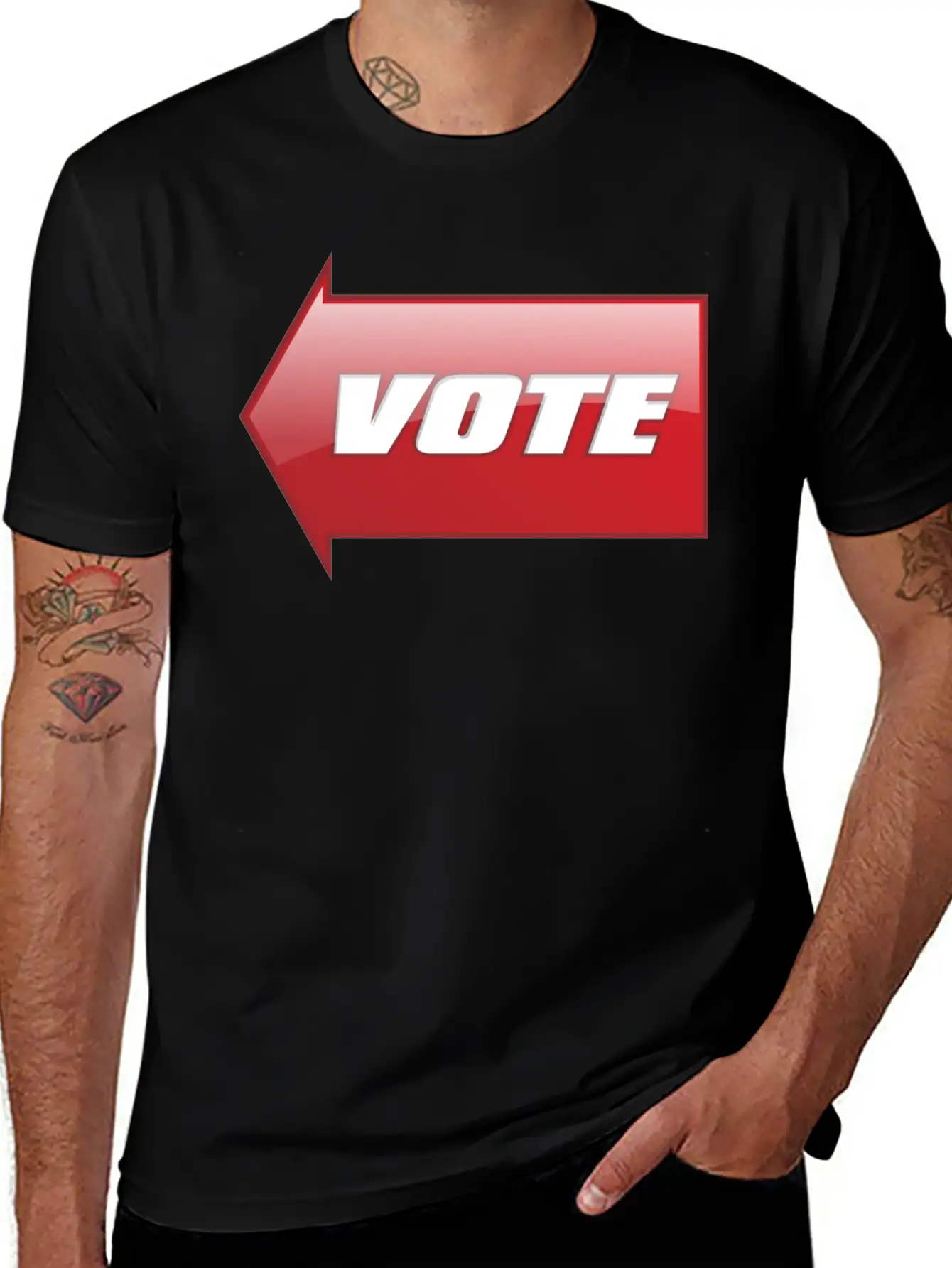 Vote Sign Classic Fit Graphic Tee For Daily Comfort – Unisex Cotton Shirt