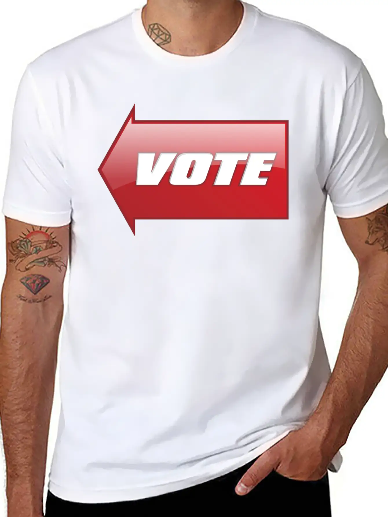 Vote Sign Classic Fit Graphic Tee For Daily Comfort – Unisex Cotton Shirt
