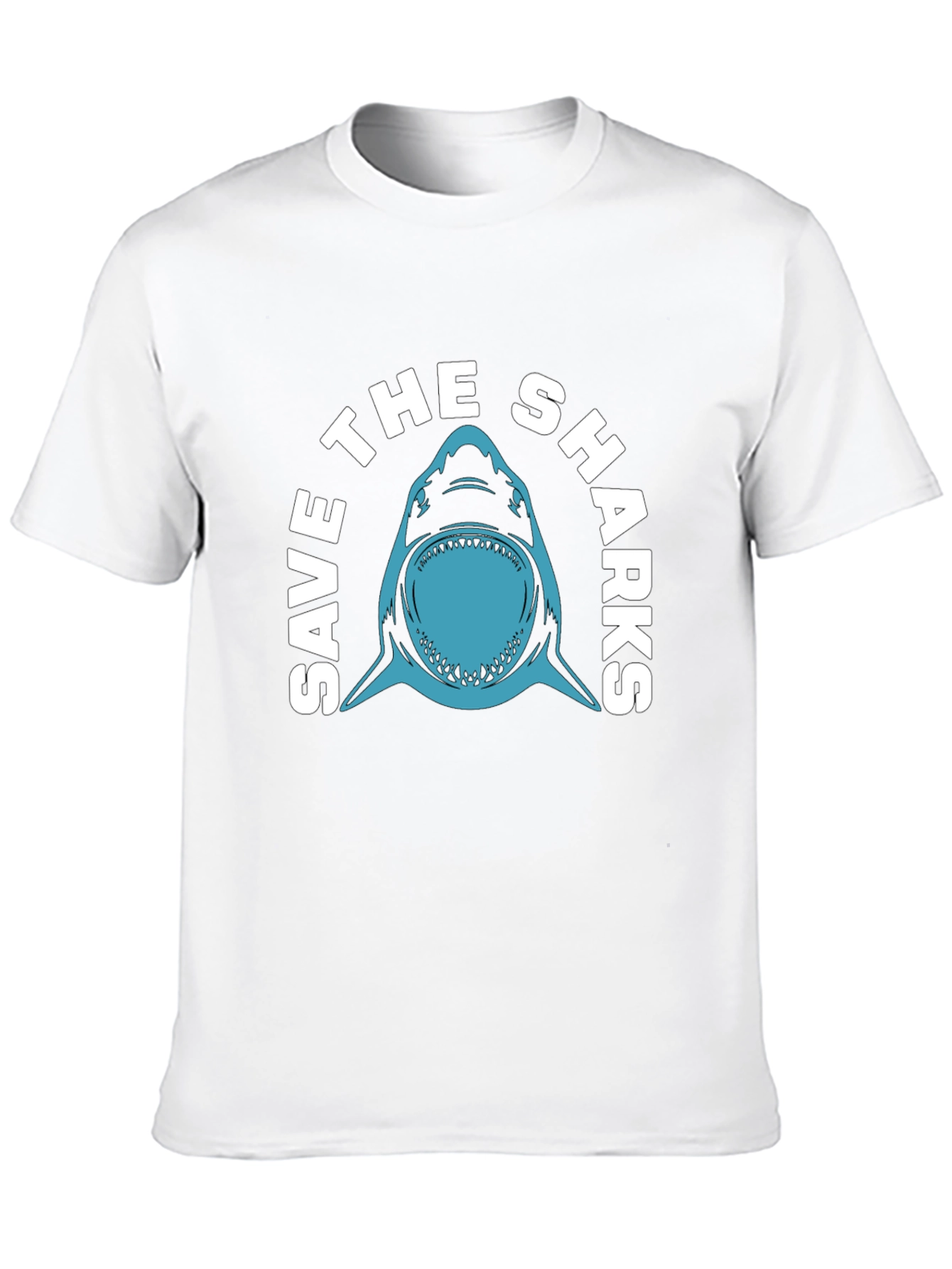 Save The Sharks Graphic T-Shirt - Black
