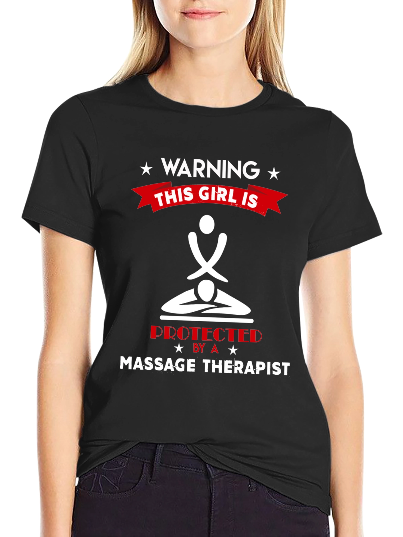 Warning: Protected by a Massage Therapist T-Shirt