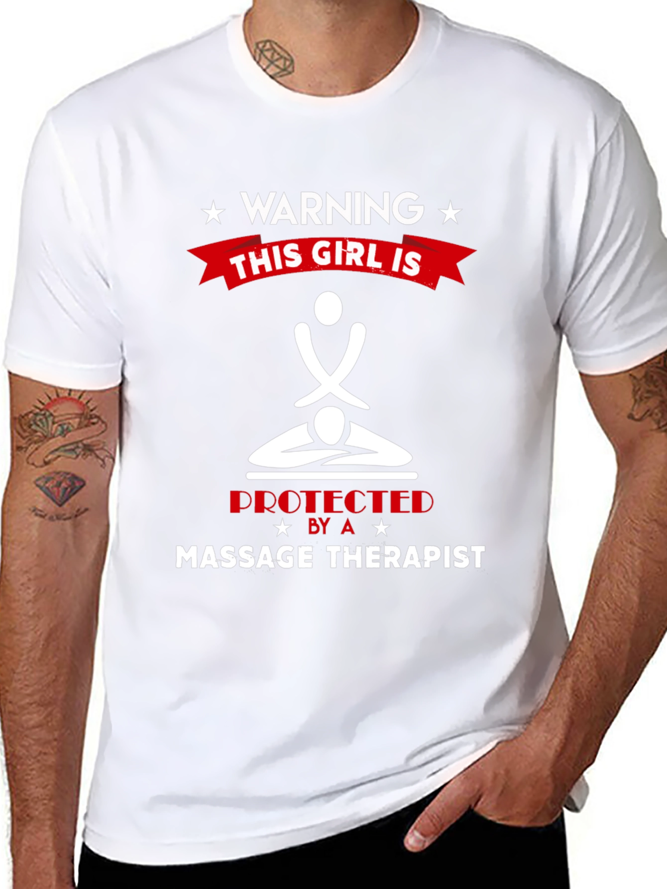 Warning: Protected by a Massage Therapist T-Shirt