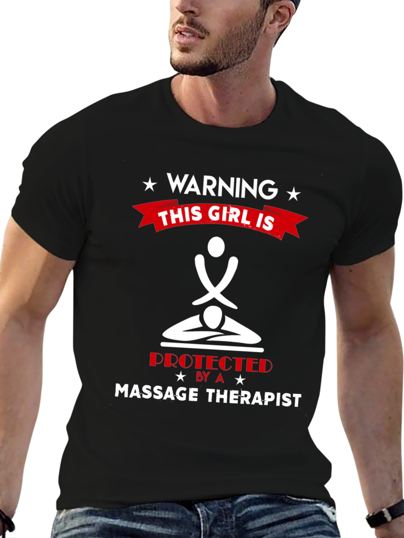 Warning: Protected by a Massage Therapist T-Shirt